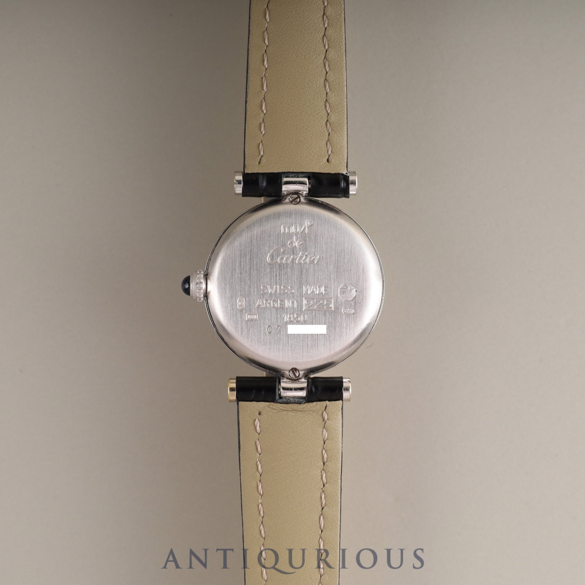 Cartier Must Vendome VLC SM W1007165 / 1850 Quartz Cal.90 SV925 Leather Genuine D-buckle (SS) Opalan dial Overhauled