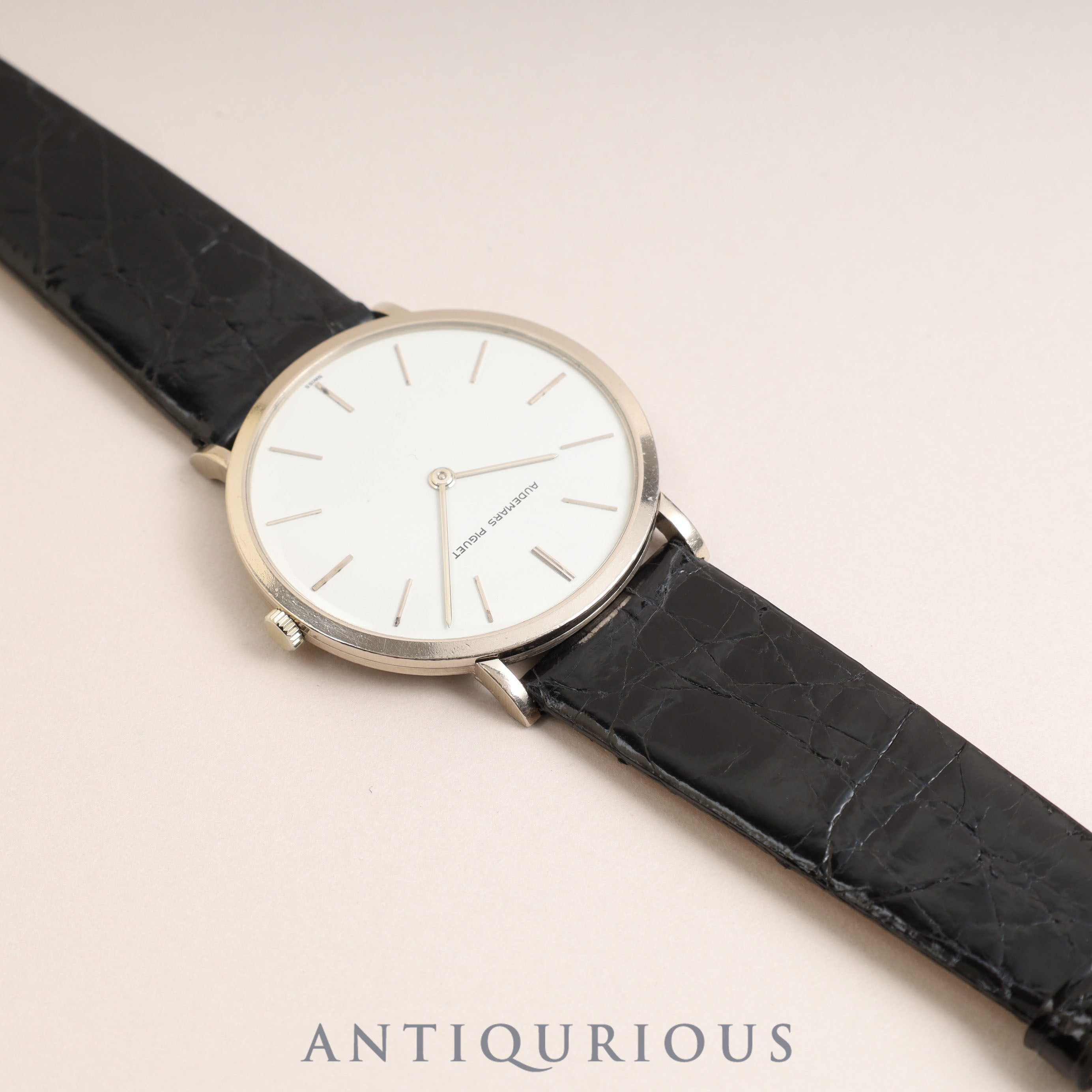 Audemars Piguet Extra Flat Hand-wound Cal.2090 750 Leather Genuine Buckle (750) White Dial 33.3mm 1976-1979