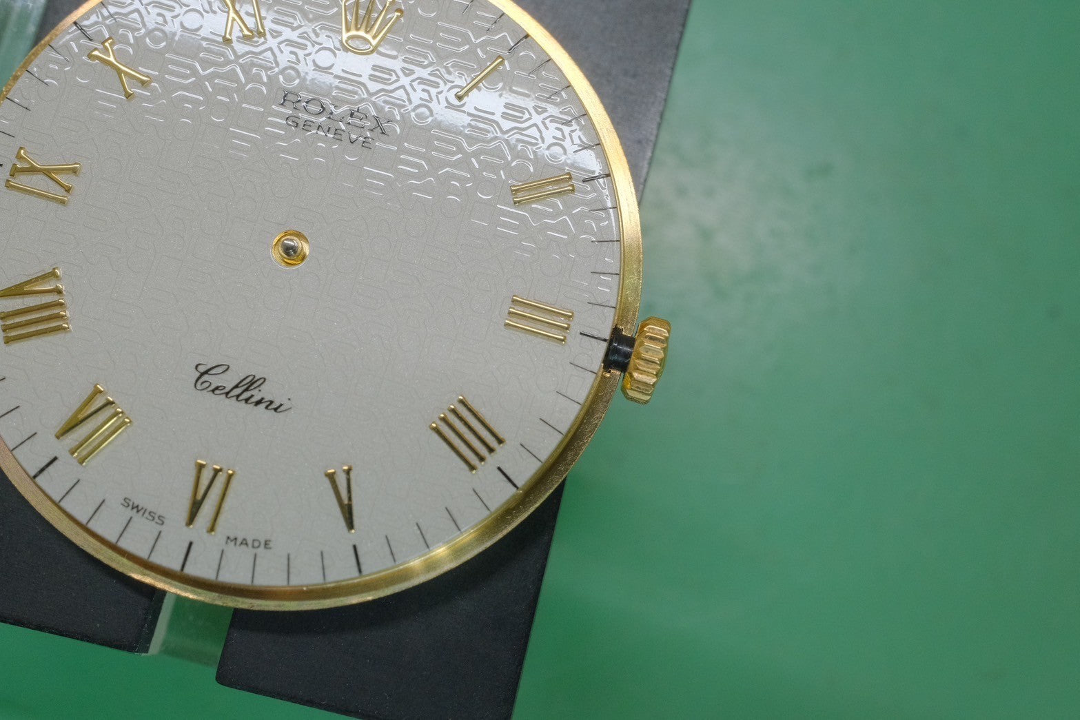 Rolex Cellini 4112 Manual winding Cal.1602 750 Leather Genuine buckle (GP) Engraved computer dial W serial (1994-1995) Overhauled