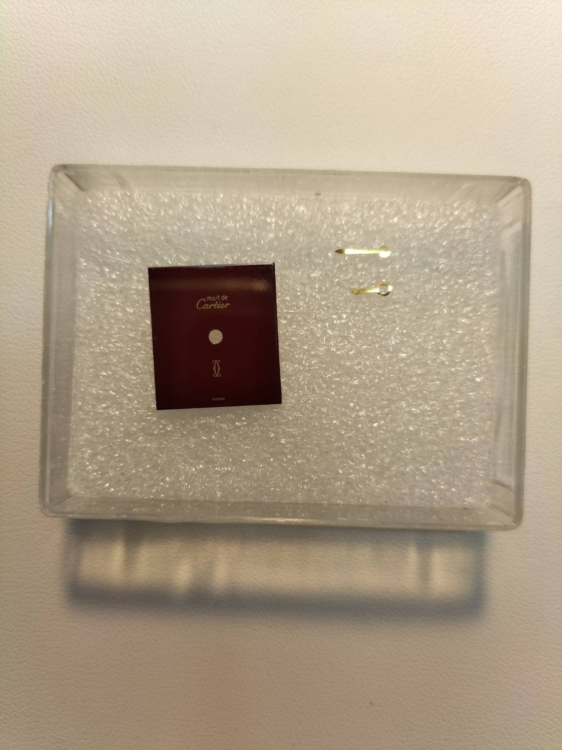 Cartier Must Tank SM Hand-wound Cal.78-1 SV925 Leather Genuine Pin Buckle (GP) Garnet Dial Bordeaux Dial (SWISS marking) Box Manual Warranty (1981 / one digit serial difference) with genuine leather strap, overhauled