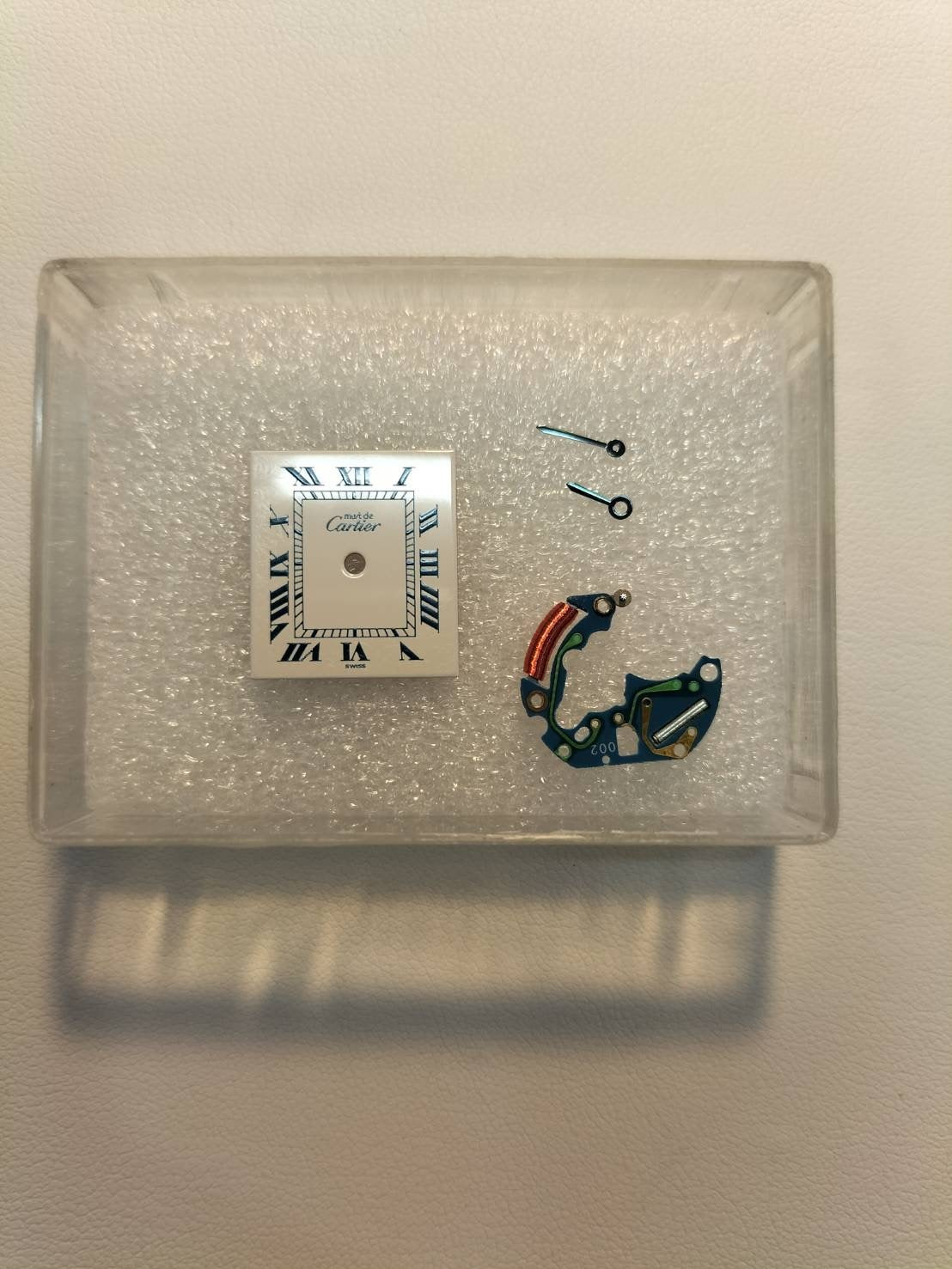 Cartier Must Tank SM 6057002 Quartz Cal.057 SV925 Leather Genuine Buckle (SS) White Roman Dial Box Overhauled