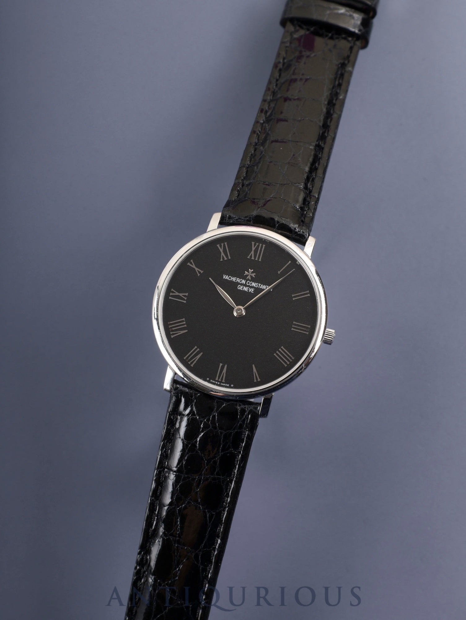Vacheron Constantin Essential Flat 31160/000G-8996 Manual Winding Caliber 1132.2 750WG Leather Genuine Pin Buckle (750WG) Black Roman Dial Box Warranty Card (2002) Notebook Overhaul