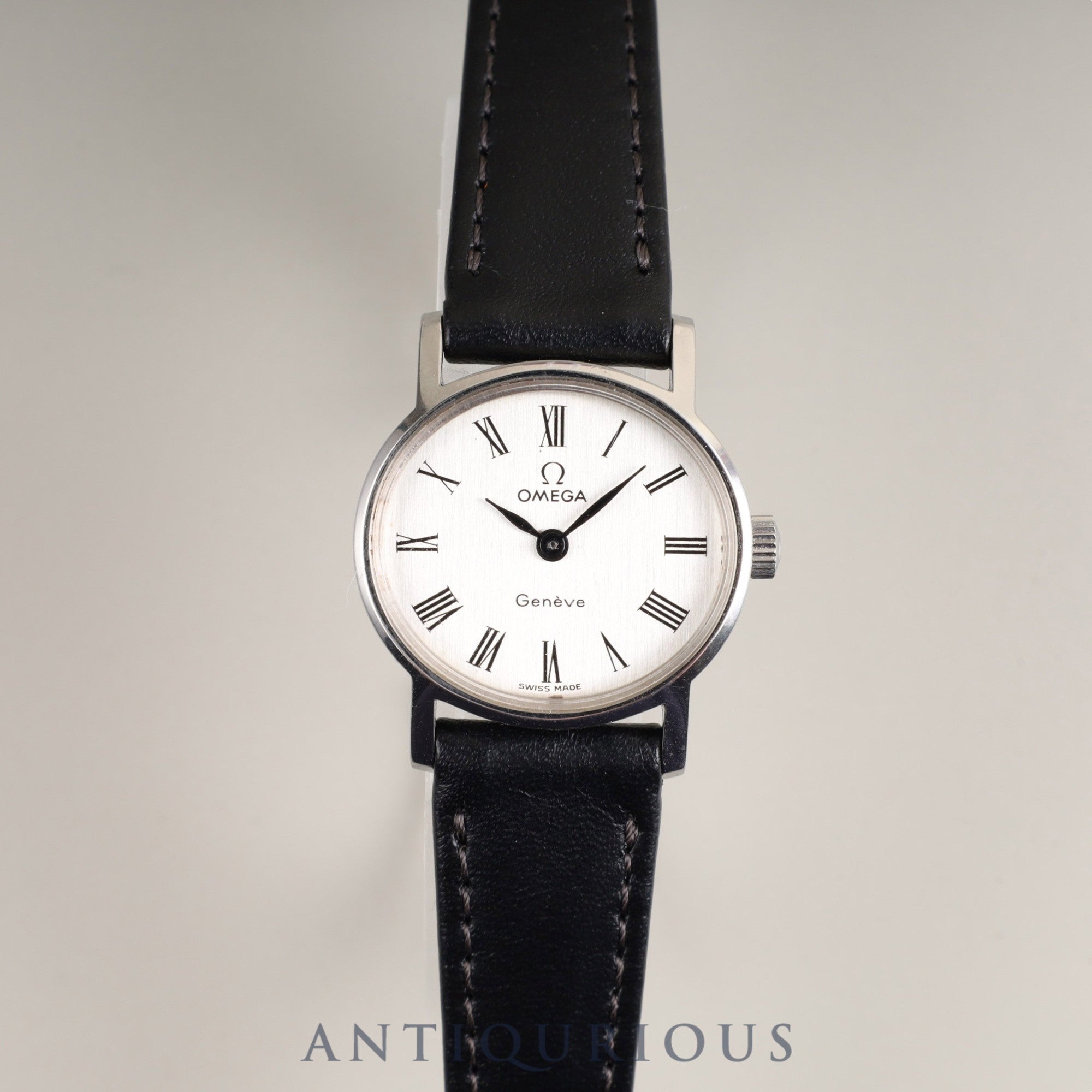 オメガ ジュネーブ 手巻き Cal.625 SS 革 純正尾錠(SS)シルバーローマン文字盤 純正替えベルト オーバーホール済み