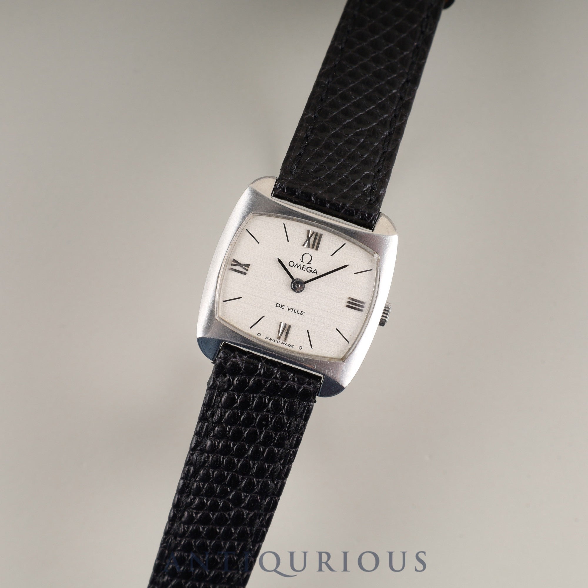 オメガ デ・ヴィル 511.305 手巻き Cal.620 SS 革 社外尾錠(SS) シルバーローマン文字盤 オーバーホール済み