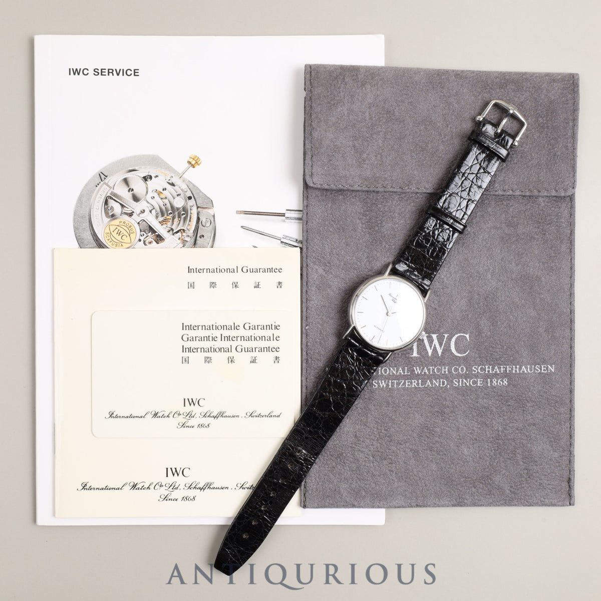 IWC ポートフィノ IW3513 自動巻き Cal.39521 SS 純正ベルト 純正尾錠(SS)ホワイト文字盤 保証書(1992年) アイダブリュシー