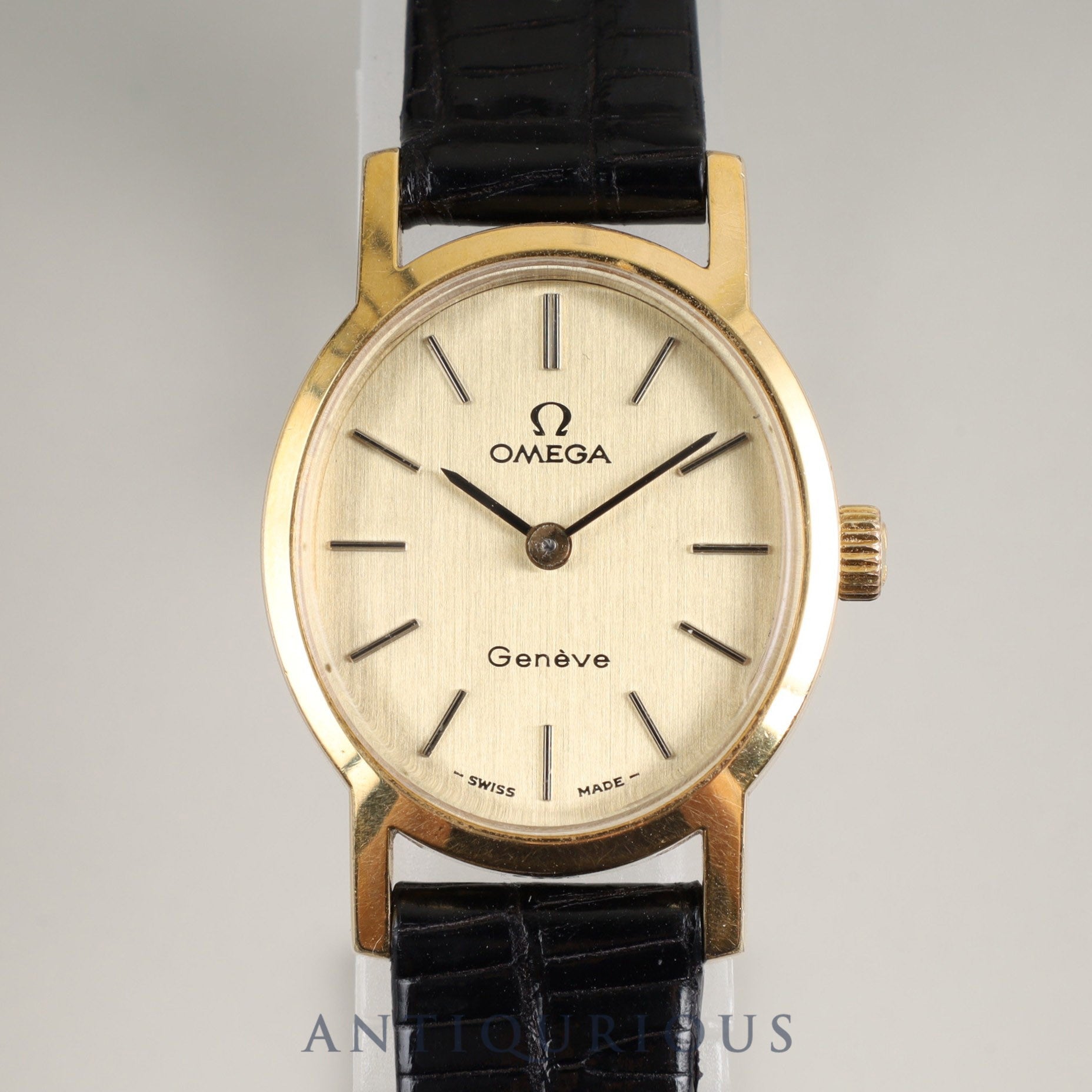オメガ ジュネーブ 5110411 / 1061 手巻き Cal.625 GP 革 純正尾錠(GP) ゴールド文字盤 オーバーホール済み