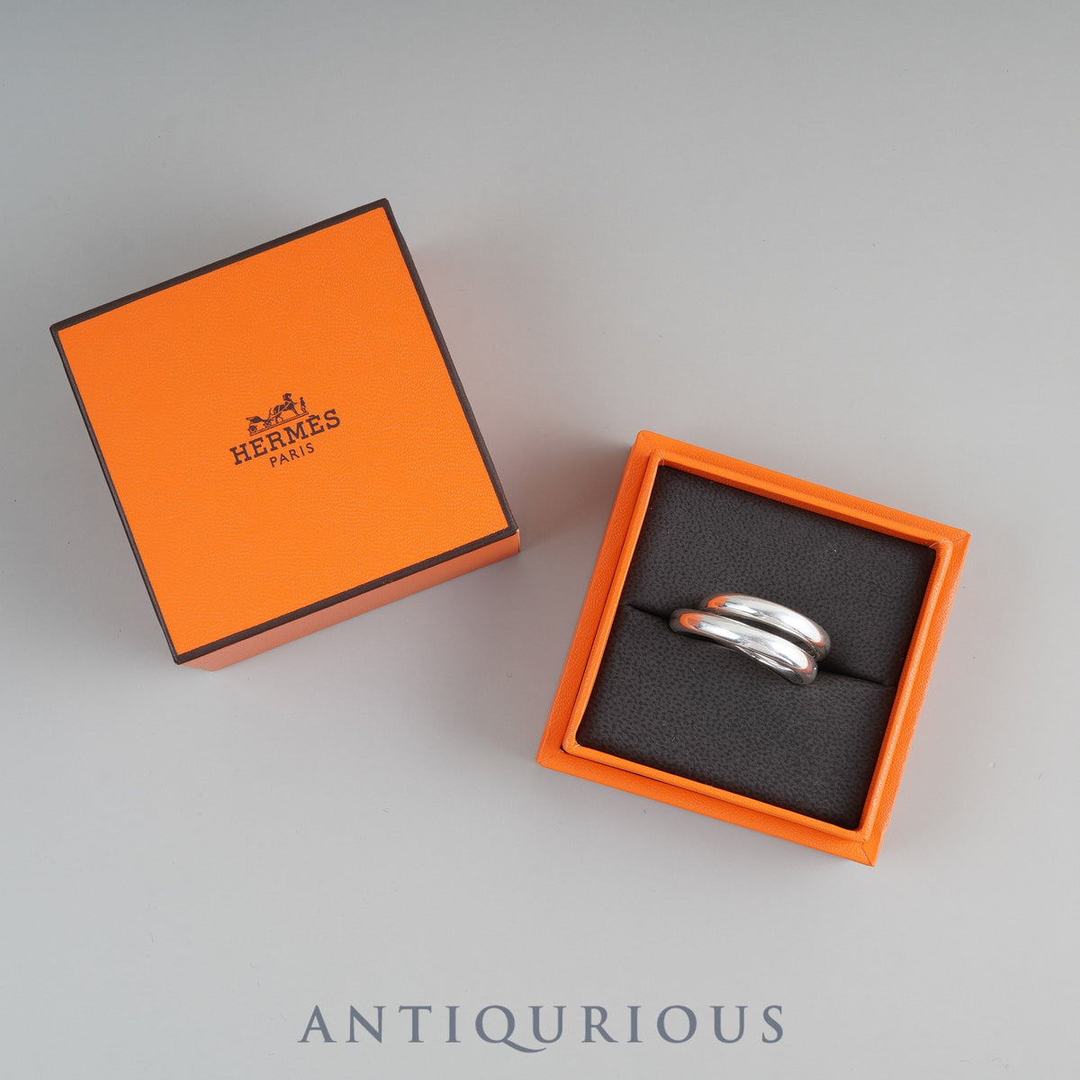 Hermes Vertige Sterling Silver Ring #57 with Box | 東京銀座の 