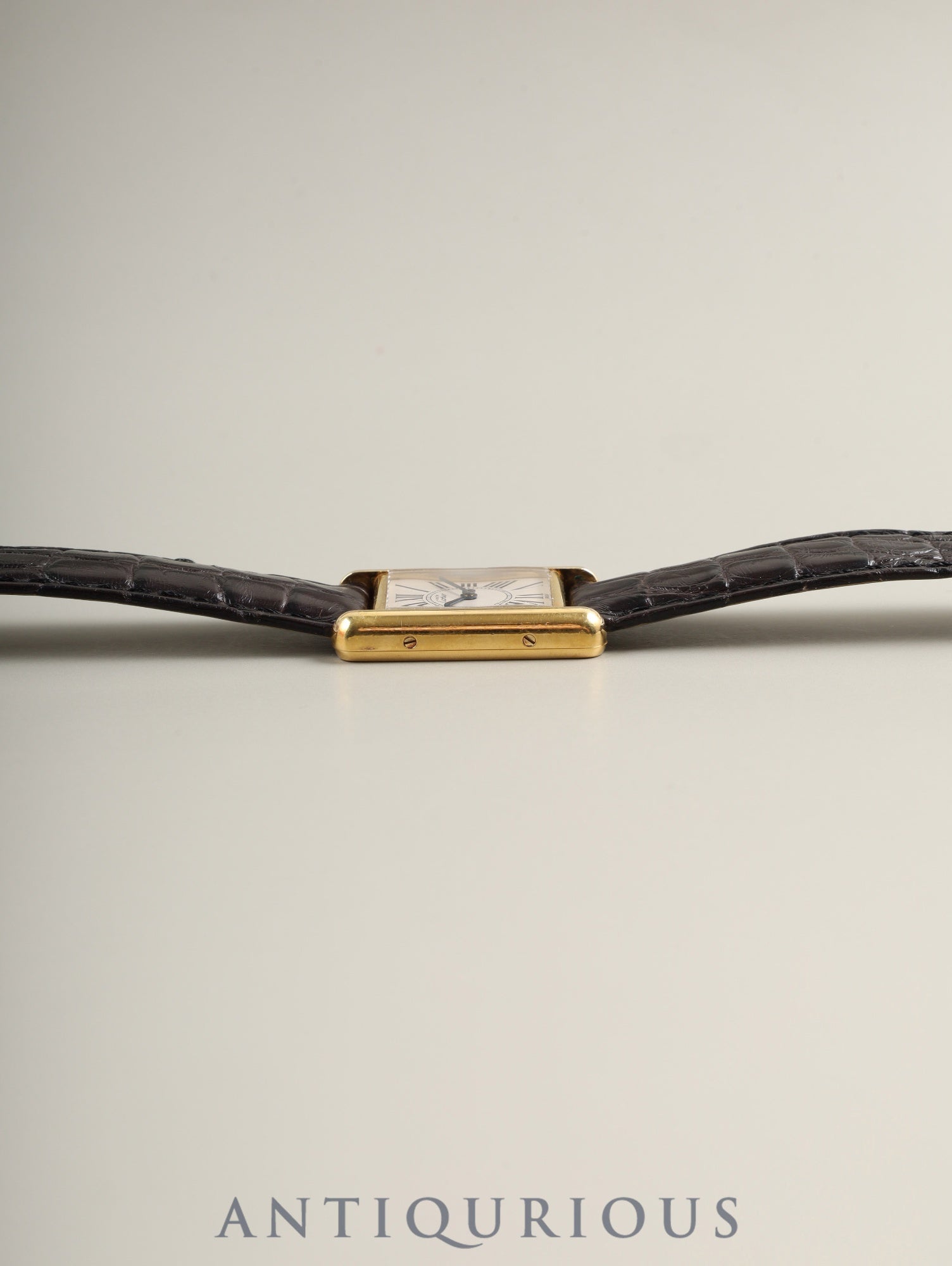 カルティエ マストタンク SM 1613 クォーツ Cal.057 SV925 純正革ベルト 純正Dバックル(GP)オパラン文字盤(SWISS表記)箱 冊子 保証書(1990年) オーバーホール済み