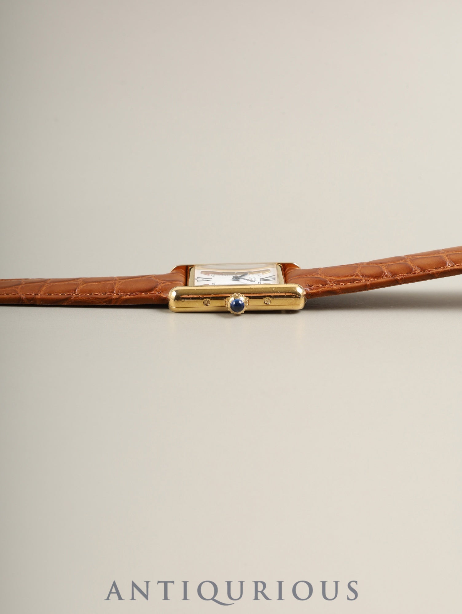 カルティエ マストタンク SM 5057001 クォーツ Cal.- SV925 革 純正Dバックル(GP)サイドトリニティ文字盤(SWISS表記)カルティエブティックにてコンプリートサービス済み