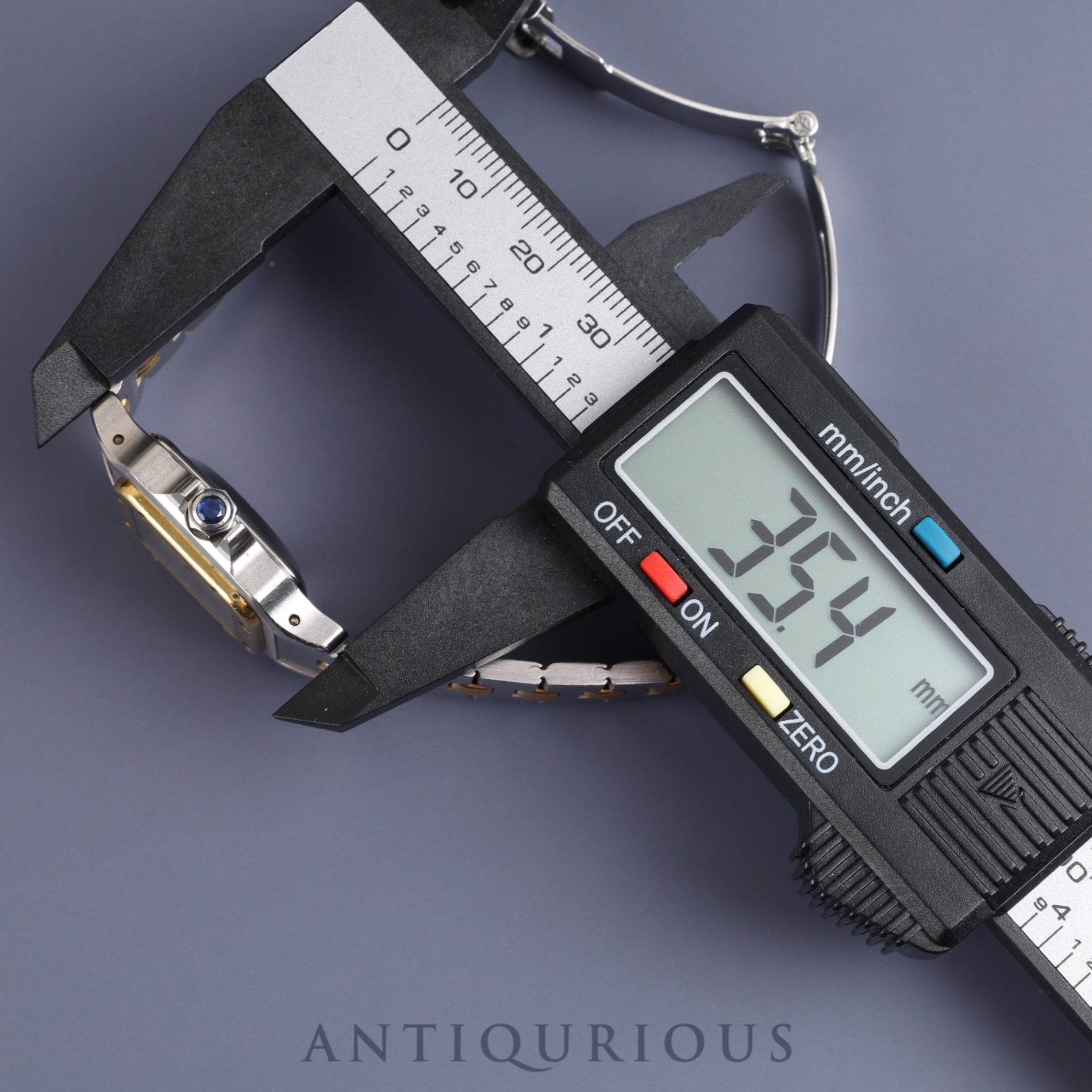 Cartier Santos Carrée SM AC14.30gr OR 0.750 2.80gr / 0902 Automatic SS/YG White Roman Dial Warranty (1988) Overhauled