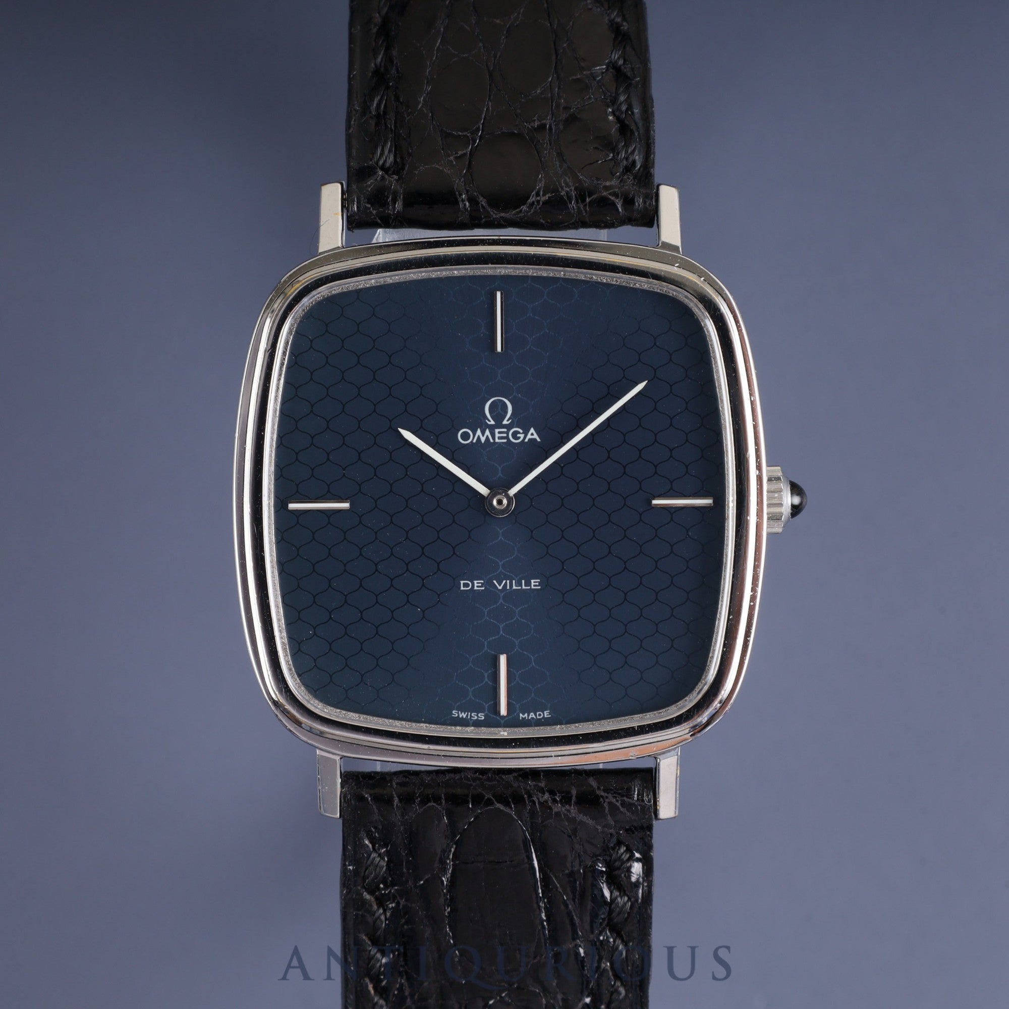 オメガ デ・ヴィル 111.0118 手巻き Cal.625 SS 純正革ベルト 純正尾錠(SS) ネイビー文字盤 オーバーホール済み