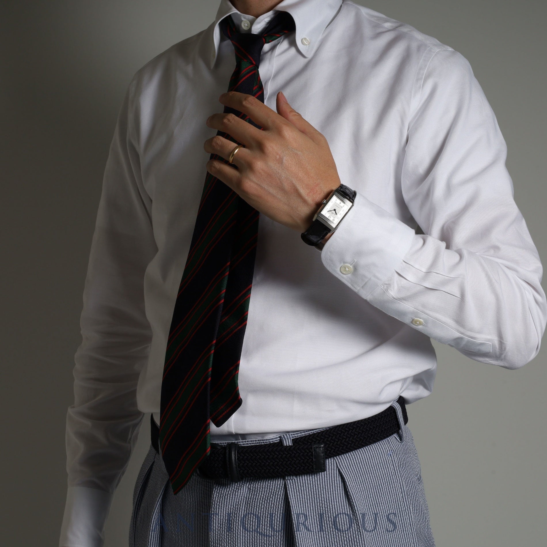 Jaeger-LeCoultre Reverso Classic Medium Q2538120 (212.8.S5) Automatic Cal.965 SS Leather Genuine Buckle (SS) Silver Dial