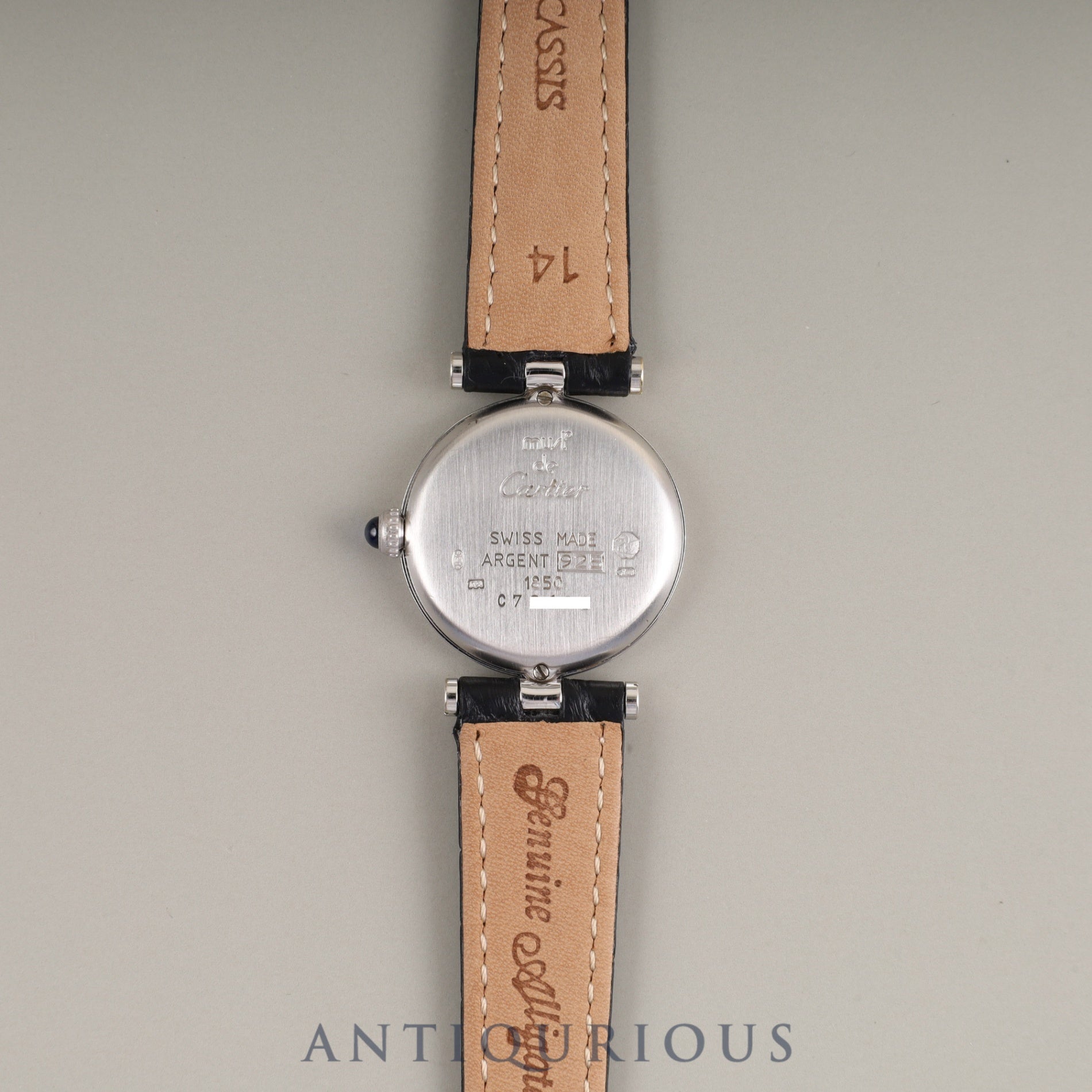 Cartier Must Vendome VLC SM W1007165 / 1850 Quartz Cal.90 SV925 Leather Genuine D-buckle (SS) Opalan dial Overhauled