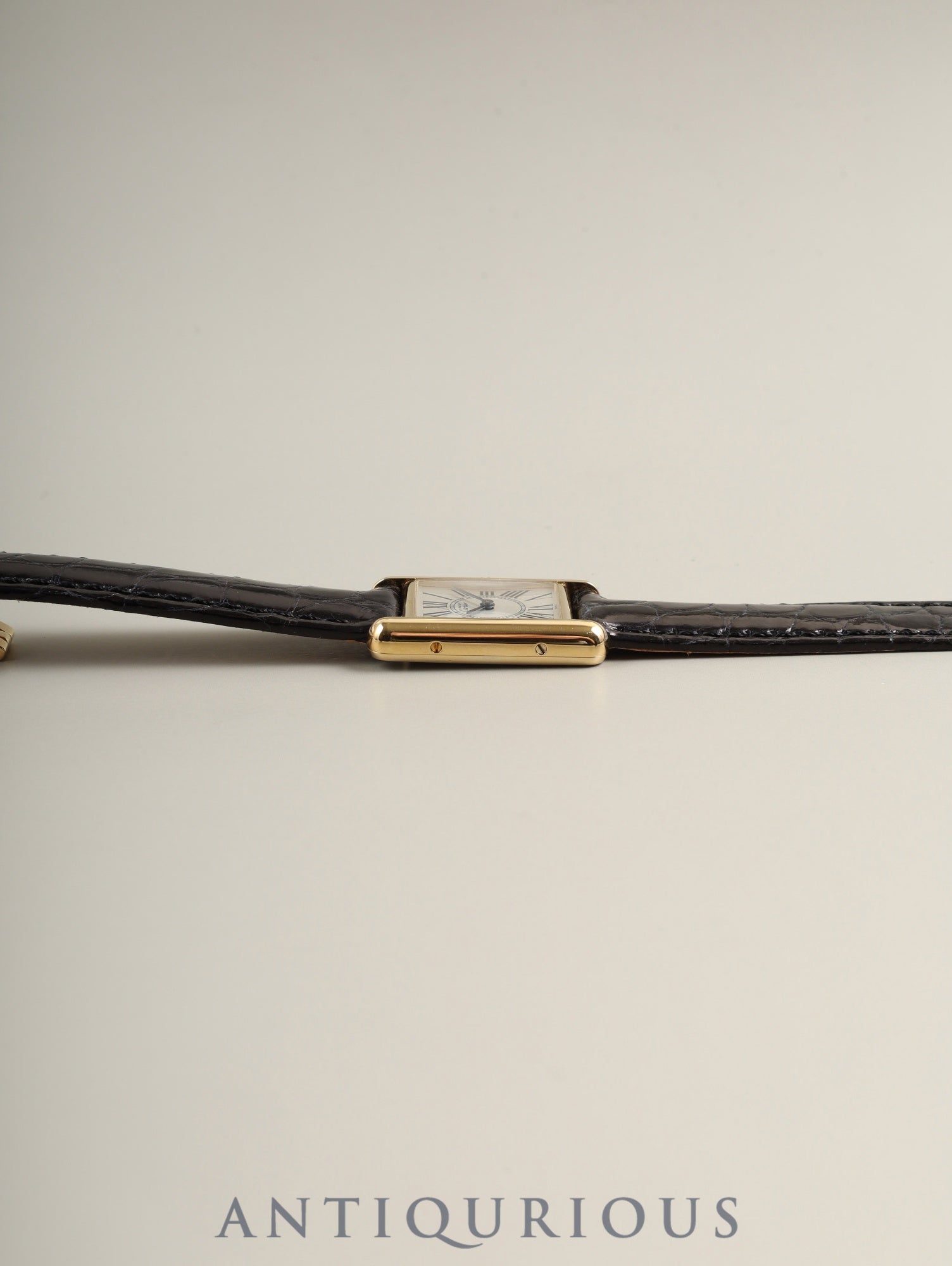 カルティエ マストタンク SM 5057001 クォーツ Cal.- SV925 革 純正Dバックル(GP)オパラン文字盤(SWISS表記)箱 冊子 保証書(1995年)カルティエブティックにてコンプリートサービス済み