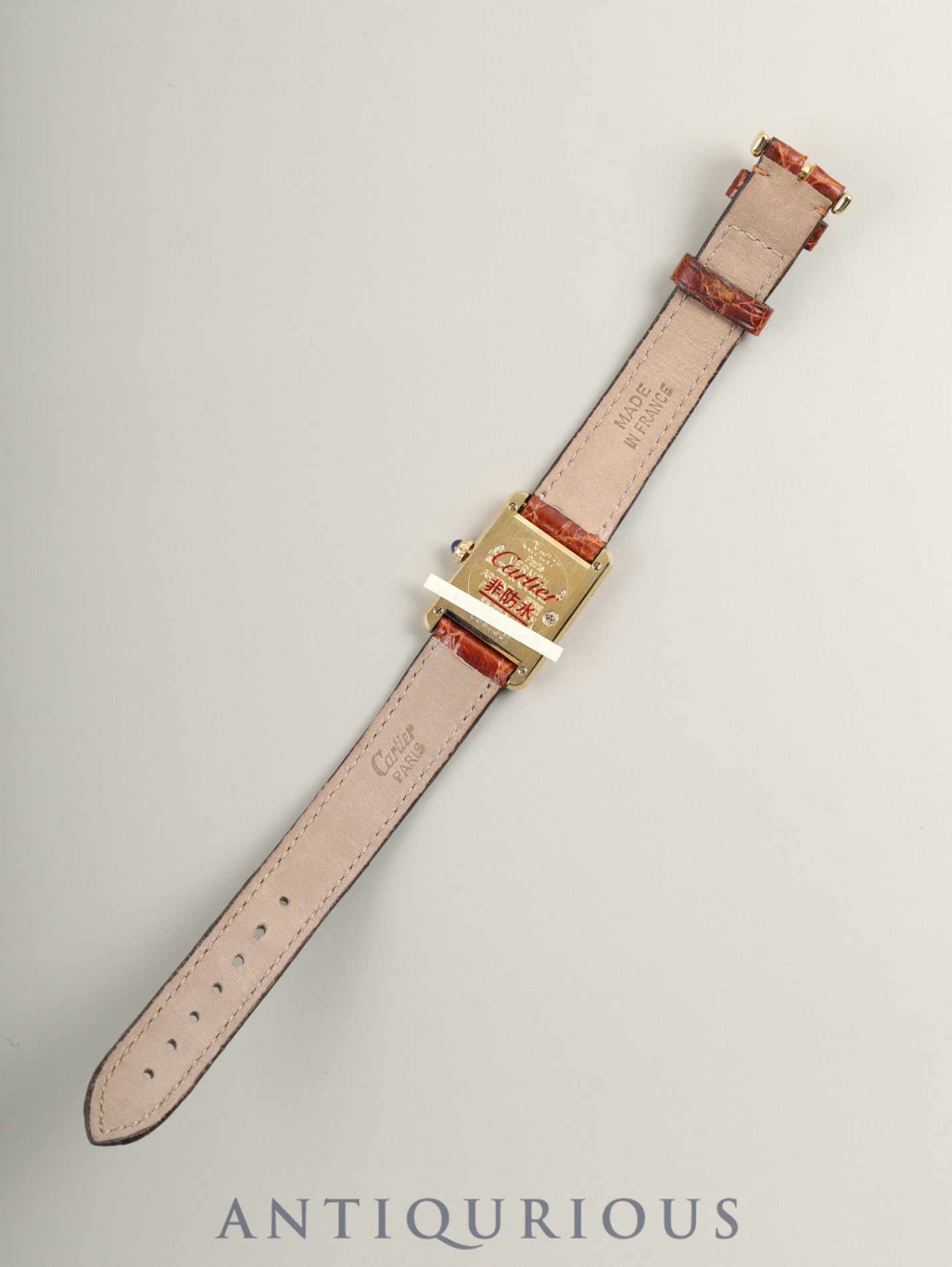 Cartier Must Tank SM W1003053 / 5057001 Quartz Cal.- SV925, genuine leather strap, genuine pin buckle (GP), straight Roman dial (SWISS表記), box, booklet. Complete service completed at Cartier boutique.
