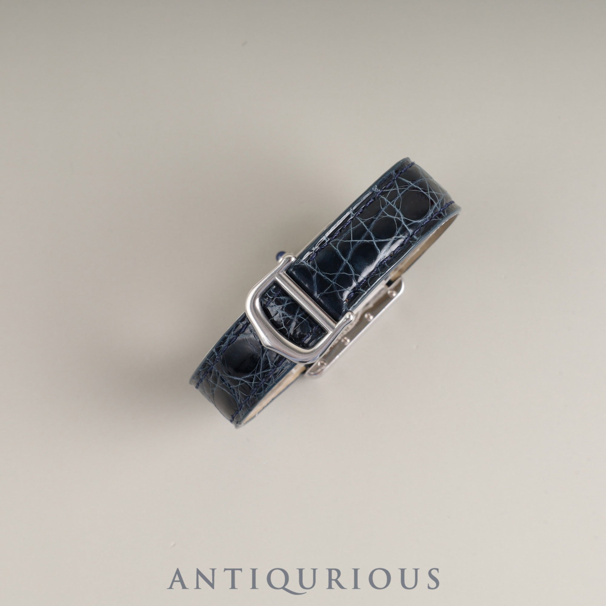 カルティエ マストタンク MM 2416 クォーツ Cal.057 SV925 純正革ベルト(使用感あり) 純正Dバックル(SS) ピンクローマン文字盤 クリスマス限定 オーバーホール済み