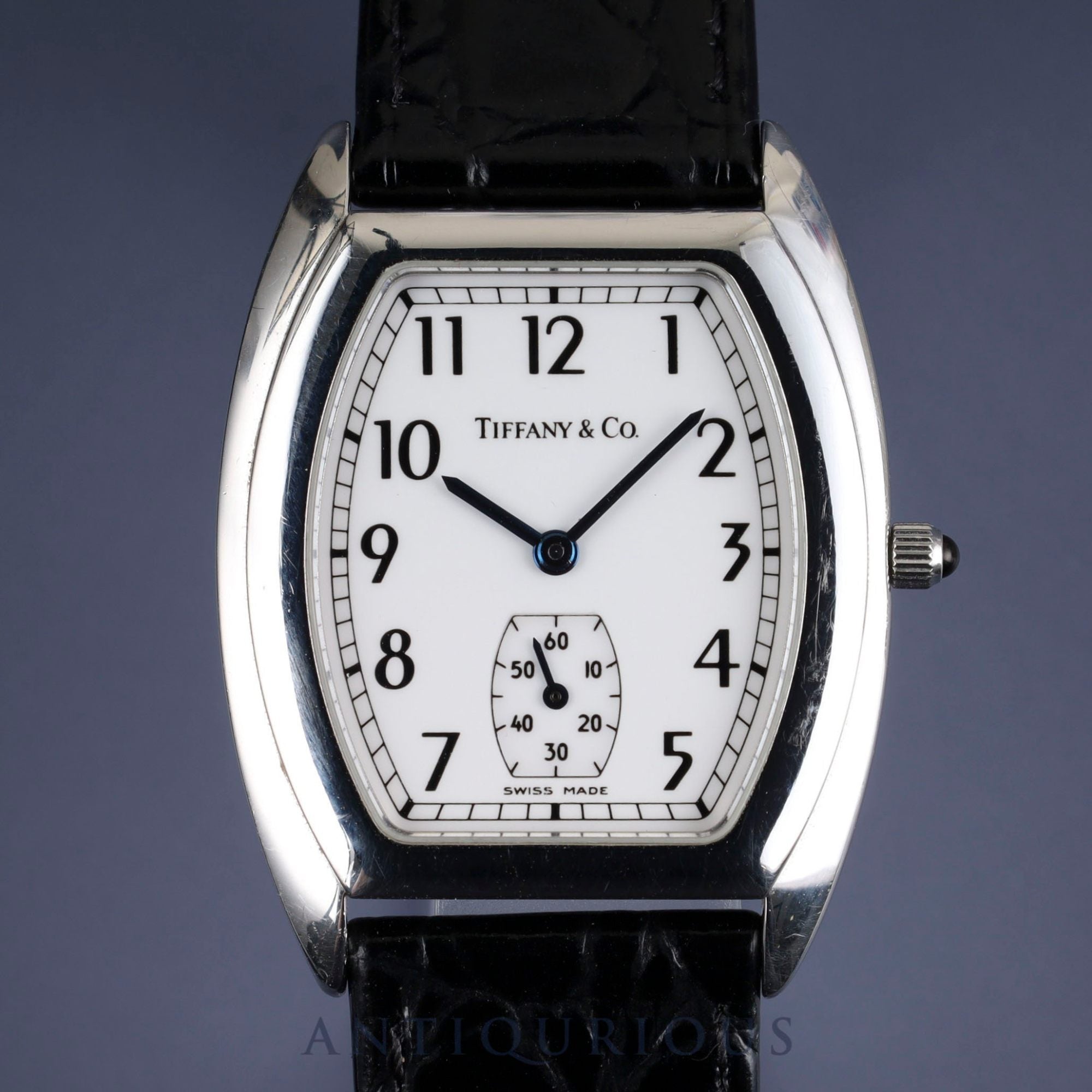 ティファニー クラシックトノー スモールセコンド 515.1018 クォーツ Cal.980.163 SS 革 純正尾錠(SS) ホワイトアラビア文字盤 オーバーホール済み