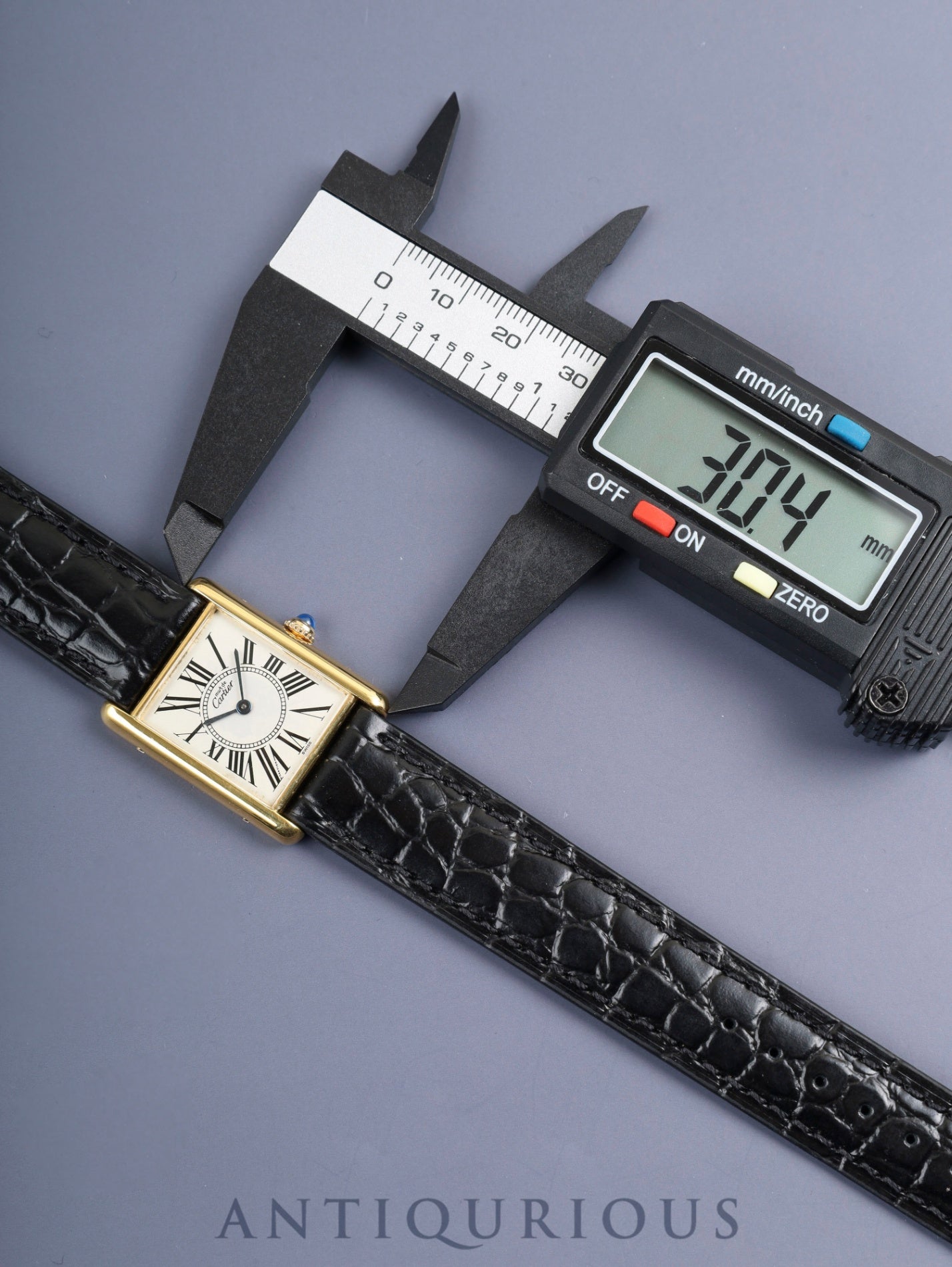 カルティエ マストタンク LM 590005 クォーツ Cal.90 SV925 革 純正ピンバックル(GP)オパラン文字盤(SWISS表記)オーバーホール済み 新品仕上げ済み