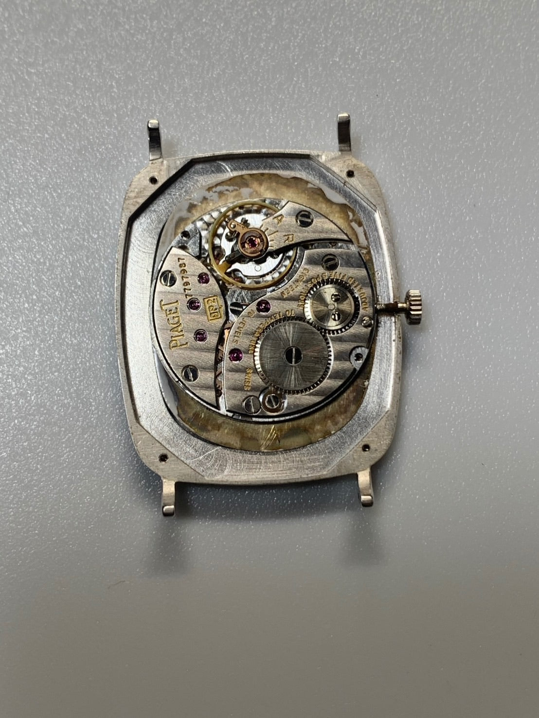 Piaget Oval 9251 Manual Winding Cal.9P2 750WG Leather Original Pin Buckle (750WG) White Roman Overhauled