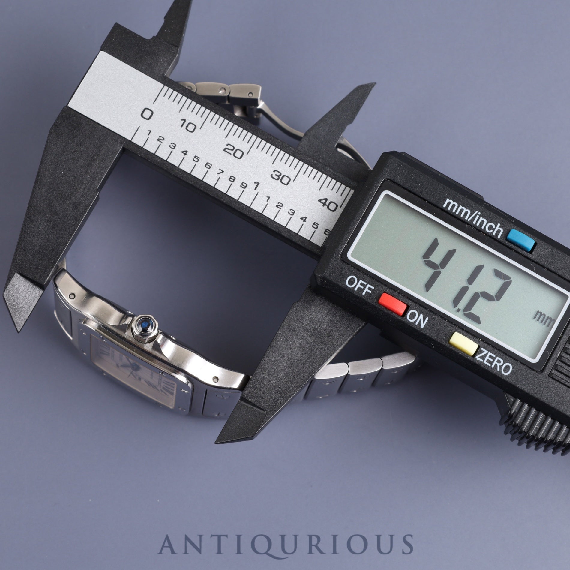 カルティエ サントス ガルベ LM 2319 自動巻き SS SS ギョーシェシルバーローマン文字盤 オーバーホール済み