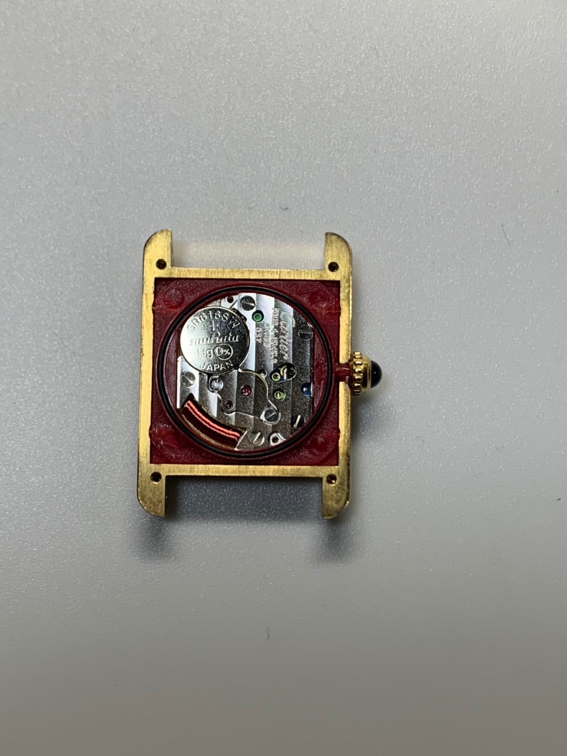 カルティエ マストタンク SM 1613 クォーツ Cal.057 SV925 革 純正Dバックル(GP)飛びアラビアCC文字盤(SWISS表記)純正革ベルト(使用感あり)オーバーホール済み