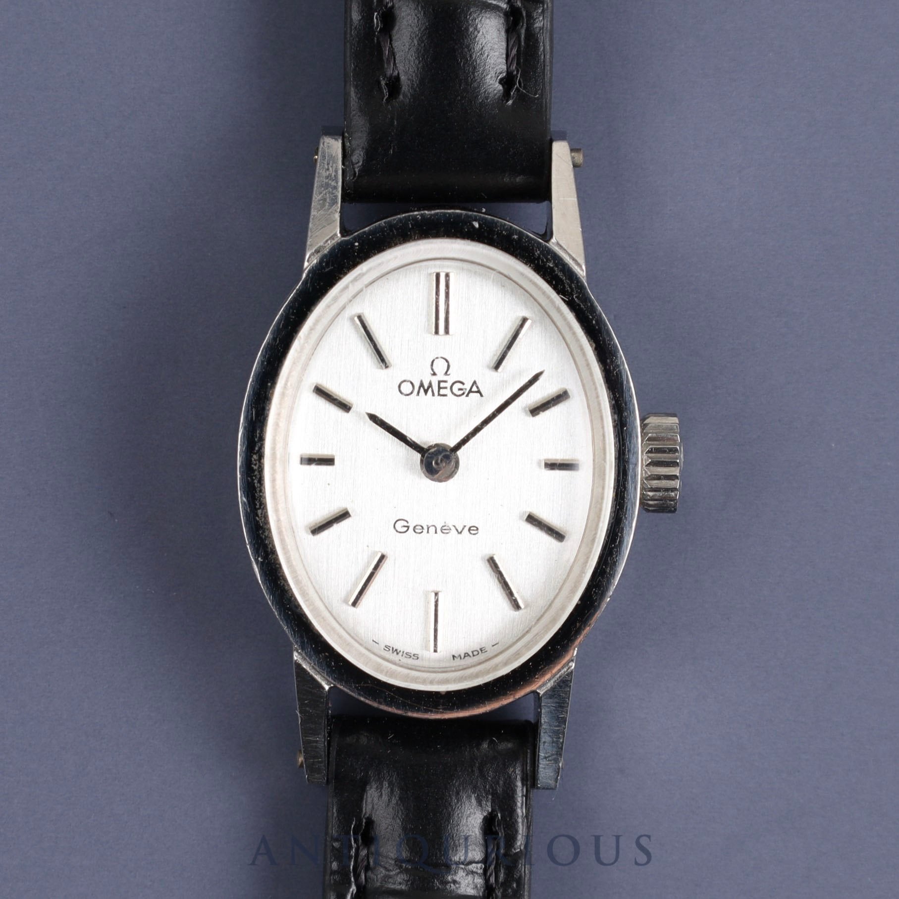 オメガ ジュネーブ 511.0363 手巻き SS 革 社外尾錠(SS)シルバー文字盤 オーバホール済み