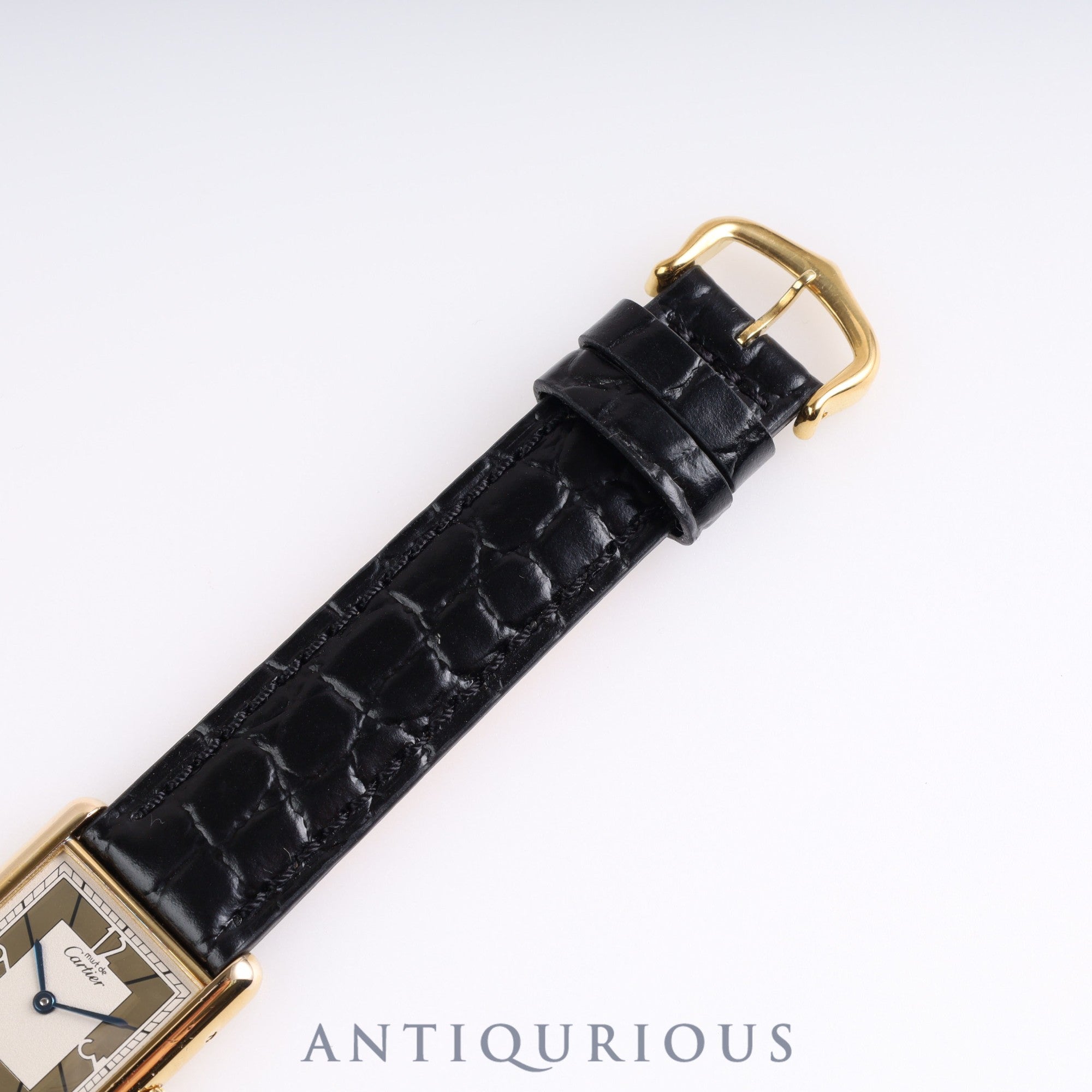 Cartier Must Tank LM QZ 500 pieces limited edition 1615 SV925 leather Arabic dial with box