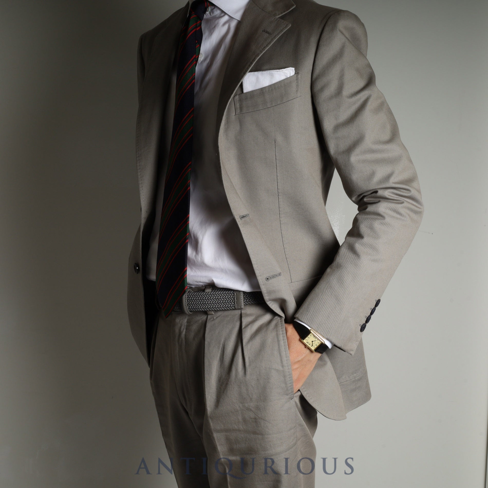 カルティエ マストタンク LM 手巻き Cal.78-1 SV925 革 純正Dバックル(GP)アイボリーローマン文字盤 オーバーホール済み