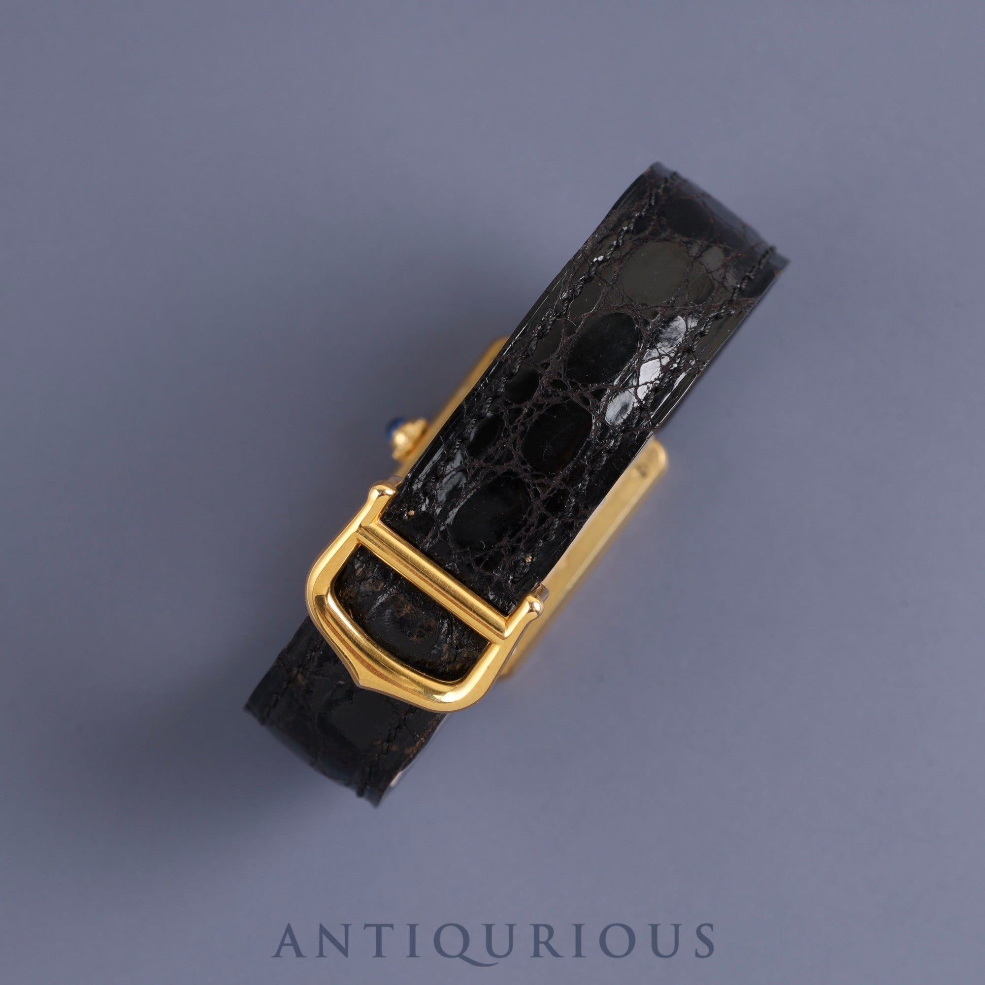 カルティエ マストタンク SM 5057001 クォーツ Cal.057 SV925 純正革ベルト 純正Dバックル ブラック飛びローマン文字盤 保証書(1993年 ) オーバーホール済み