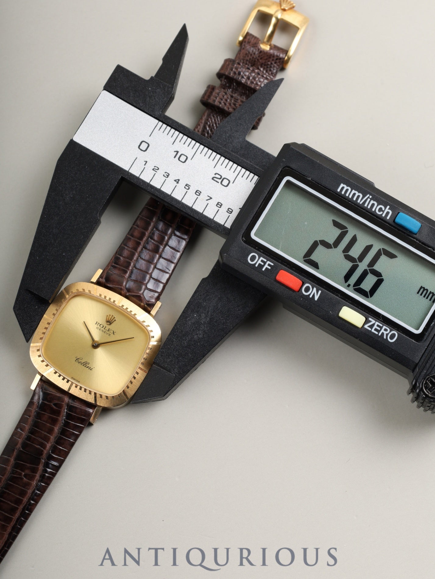 ロレックス チェリーニ 4082 手巻き Cal.1601 革 750YG 純正ピンバックル(GP)シャンパン文字盤 E番台(1990年~1991年)オーバーホール済み