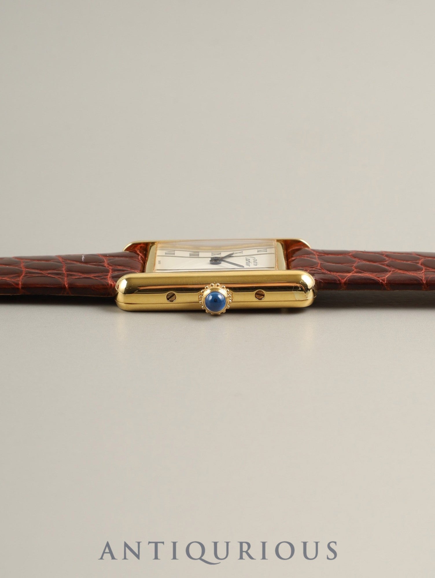 カルティエ マストタンク SM W1003053 / 5057001 クォーツ Cal.057 SV925 革 純正ピンバックル(GP)ストレートローマン文字盤(SWISS表記)箱 冊子 保証書(1991年) オーバーホール済み 新品仕上げ済み