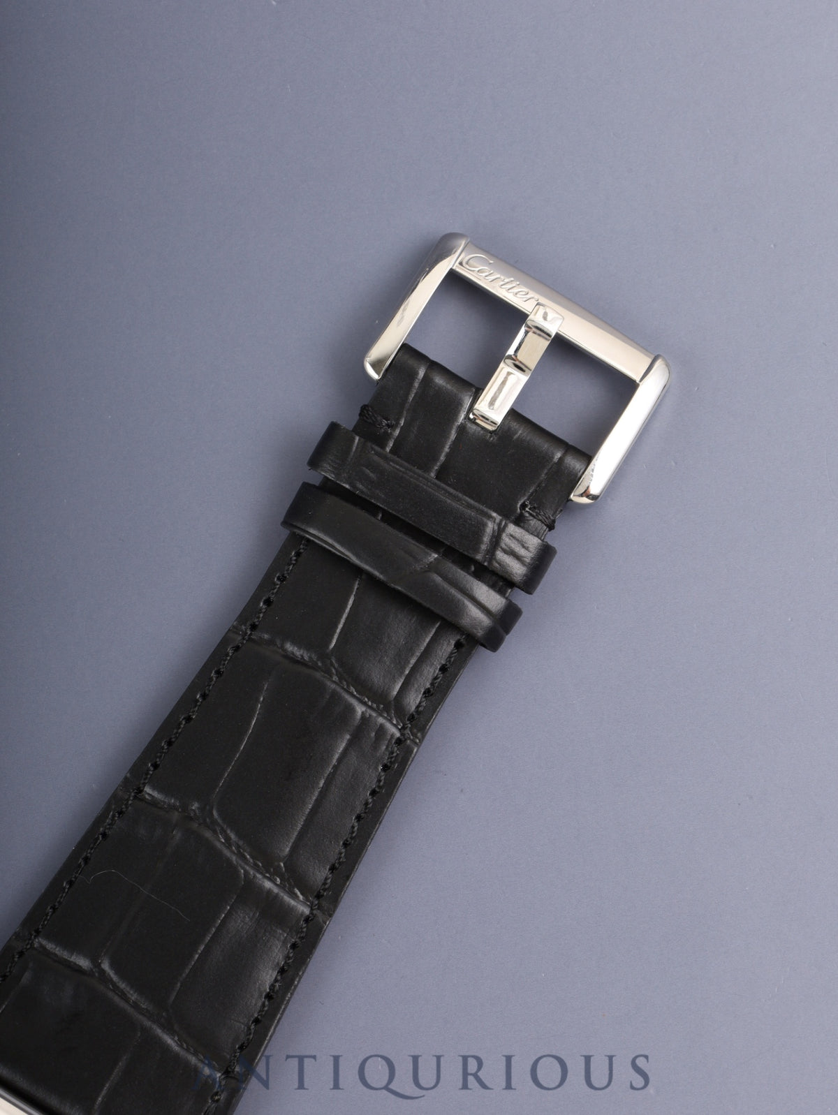 カルティエ タンク ディヴァン LM W630065 / 2600 クォーツ Cal.690 SS 革 純正ピンバックル(SS)アイボリーローマン文字盤(SWISS MADE表記)純正革ベルト(使用感あり)オーバーホール済み