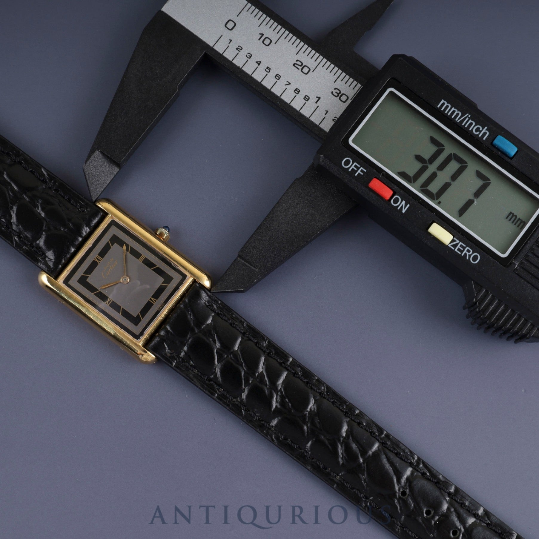 カルティエ マストタンク LM 6 81006 クォーツ Cal.81 SV925 革 純正尾錠(GP) グレーローマン文字盤 箱 冊子 保証書(1985年)オーバーホール済み 新品仕上げ済み