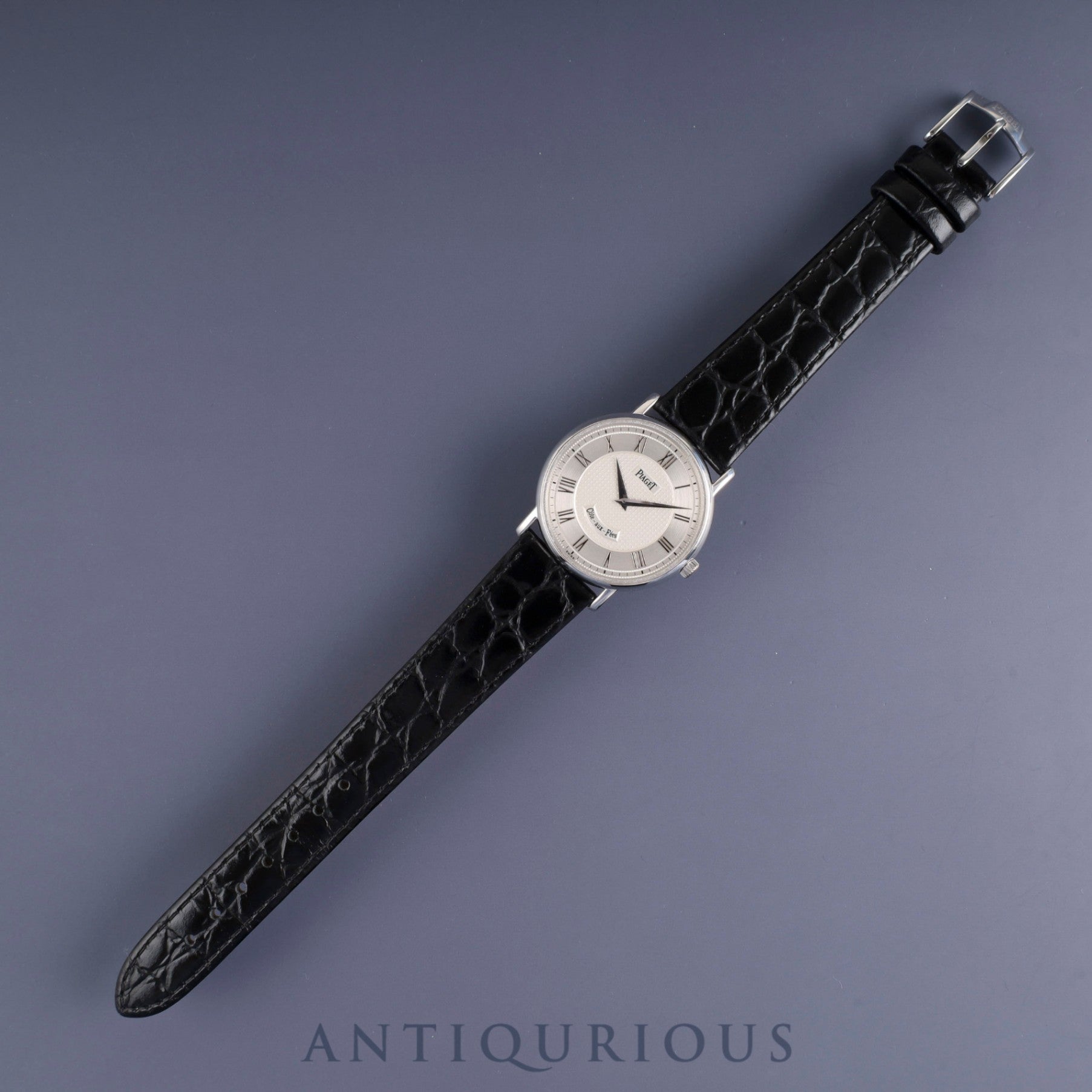 Piaget Tradition La Côte aux Fées 90035 Manual Winding Caliber 430P 750 Leather Watch with Genuine Buckle (750) Silver Dial Overhauled