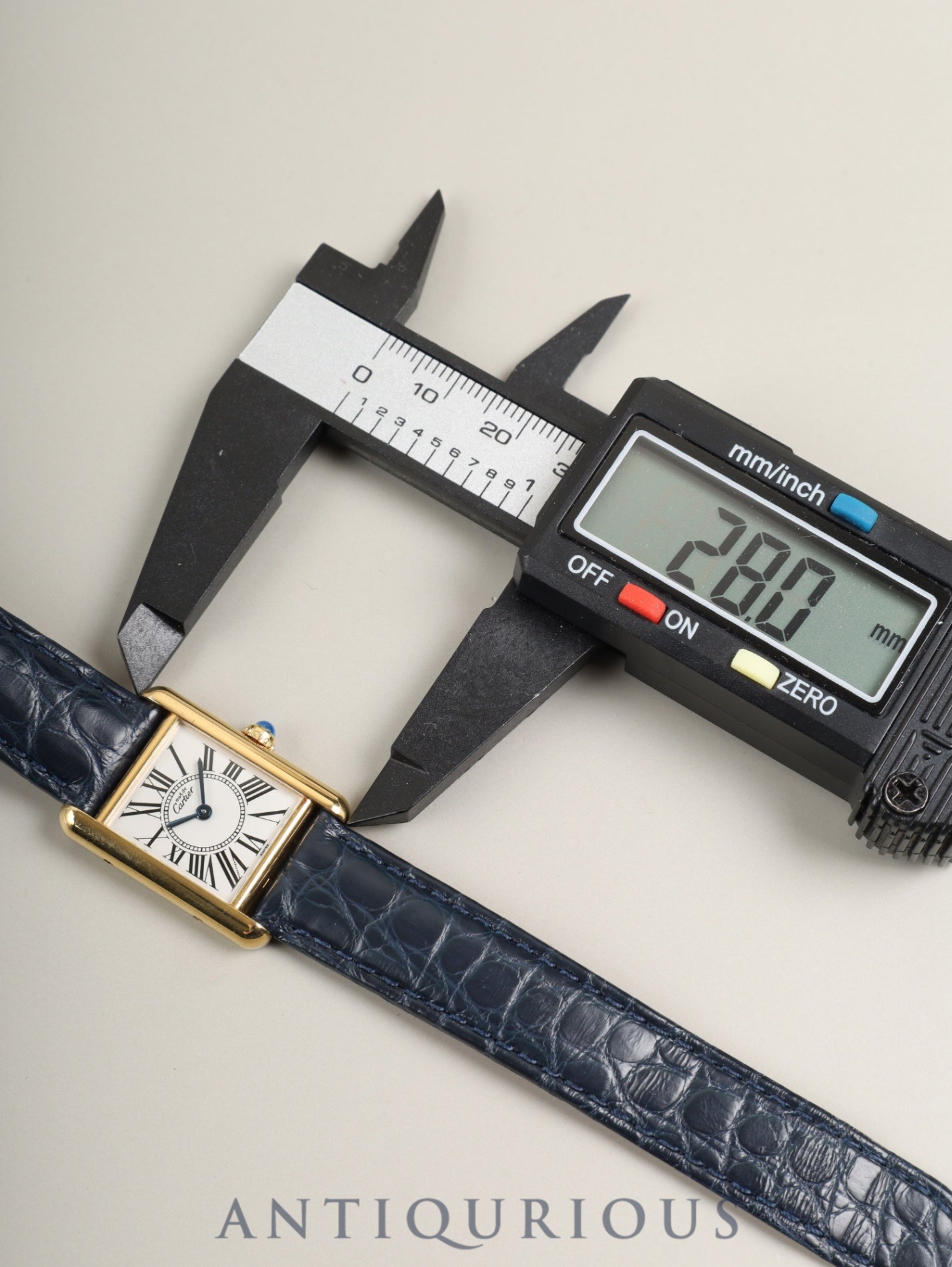 Cartier Must Tank SM 5057001 Quartz Cal.057 SV925 Leather Genuine Deployant Buckle (GP) Opaline Dial (SWISS marking) Warranty (1995) Overhauled