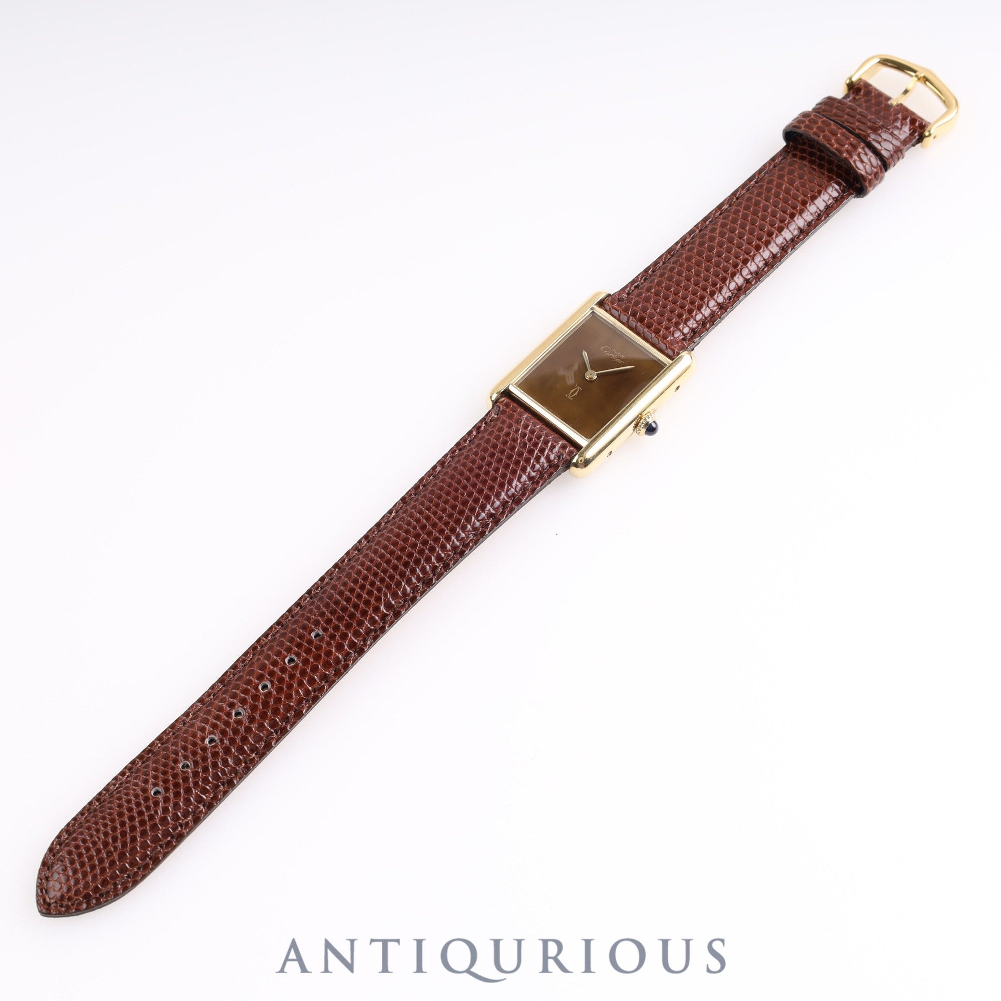 Cartier Must Tank LM Manual winding Genuine buckle Mahogany dial Box Cartier boutique complete service