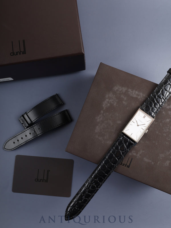 ダンヒル ウェイファー 8036 クォーツ Cal.ETA E03.001 SS 革 純正尾錠(SS) ホワイト文字盤 箱 説明書 保証書(無記載)純正ベルト オーバーホール済み