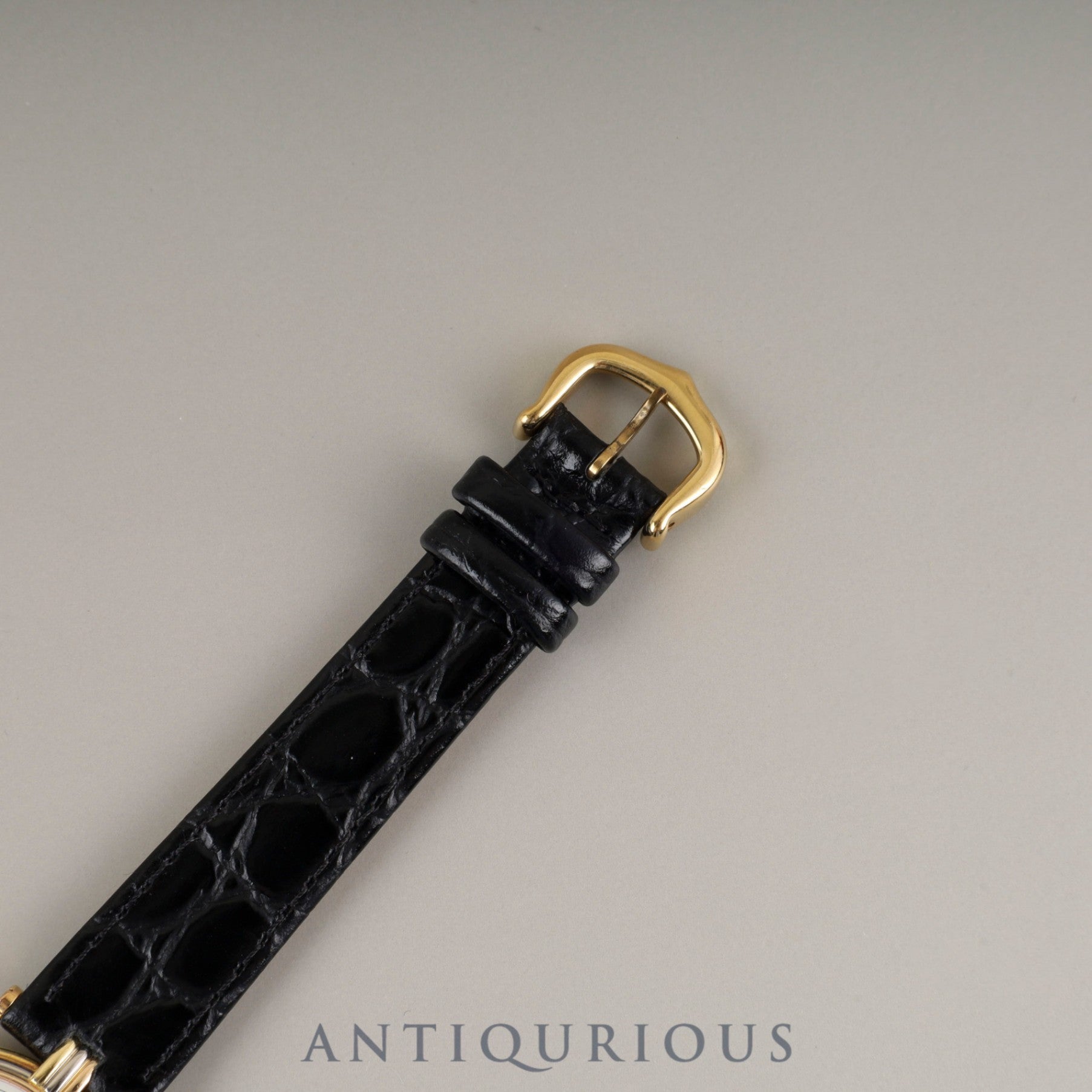 Cartier Vendôme Trinity VLC SM 881004 Quartz Caliber 81 750 Leather Strap with Genuine GP Buckle, White Roman Dial, Overhauled