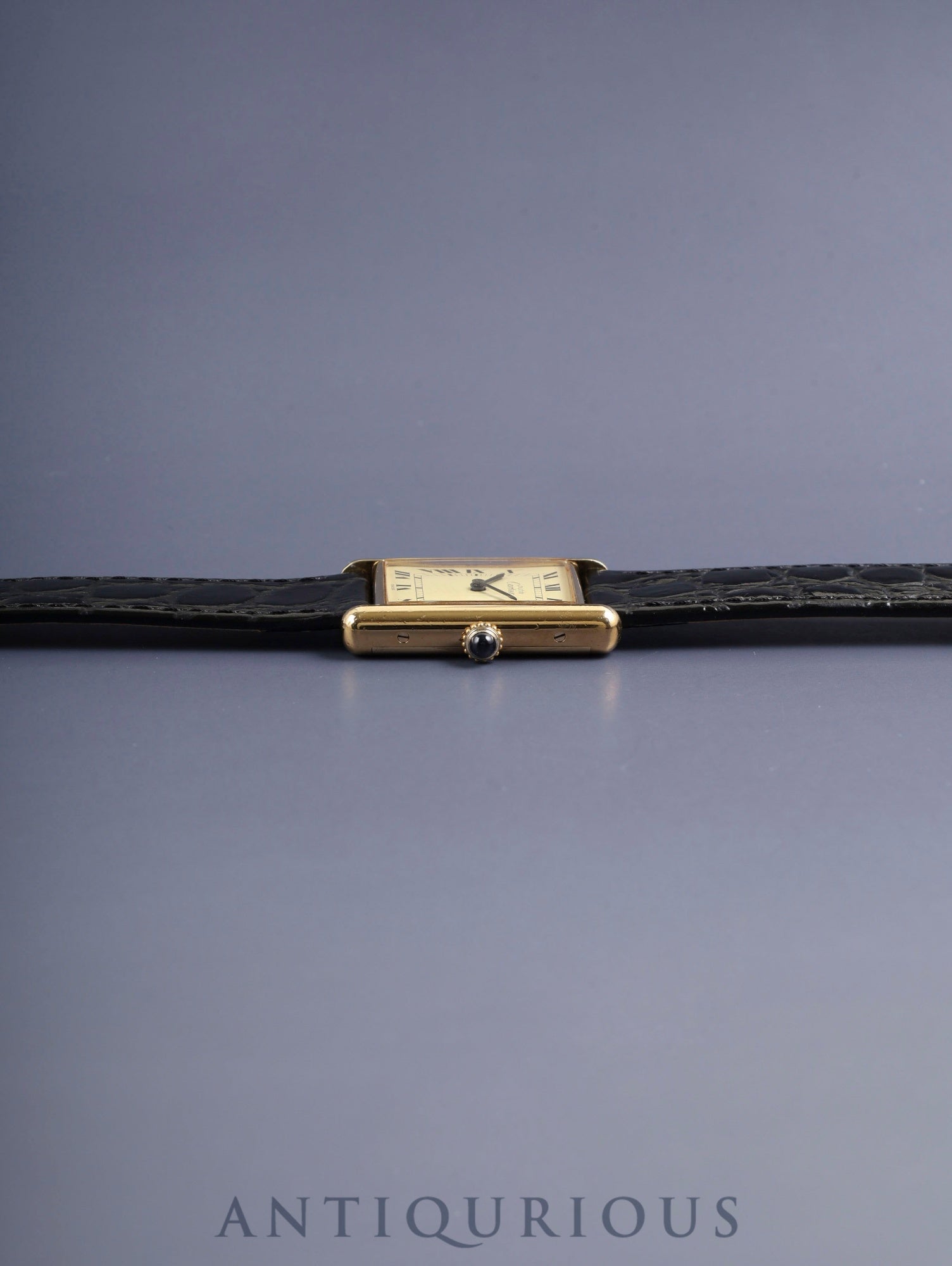 カルティエ マストタンク LM 6 手巻き Cal.78-1 SV925 革 純正ピンバックル(GP) アイボリーローマン文字盤(SWISS表記)オーバーホール済み
