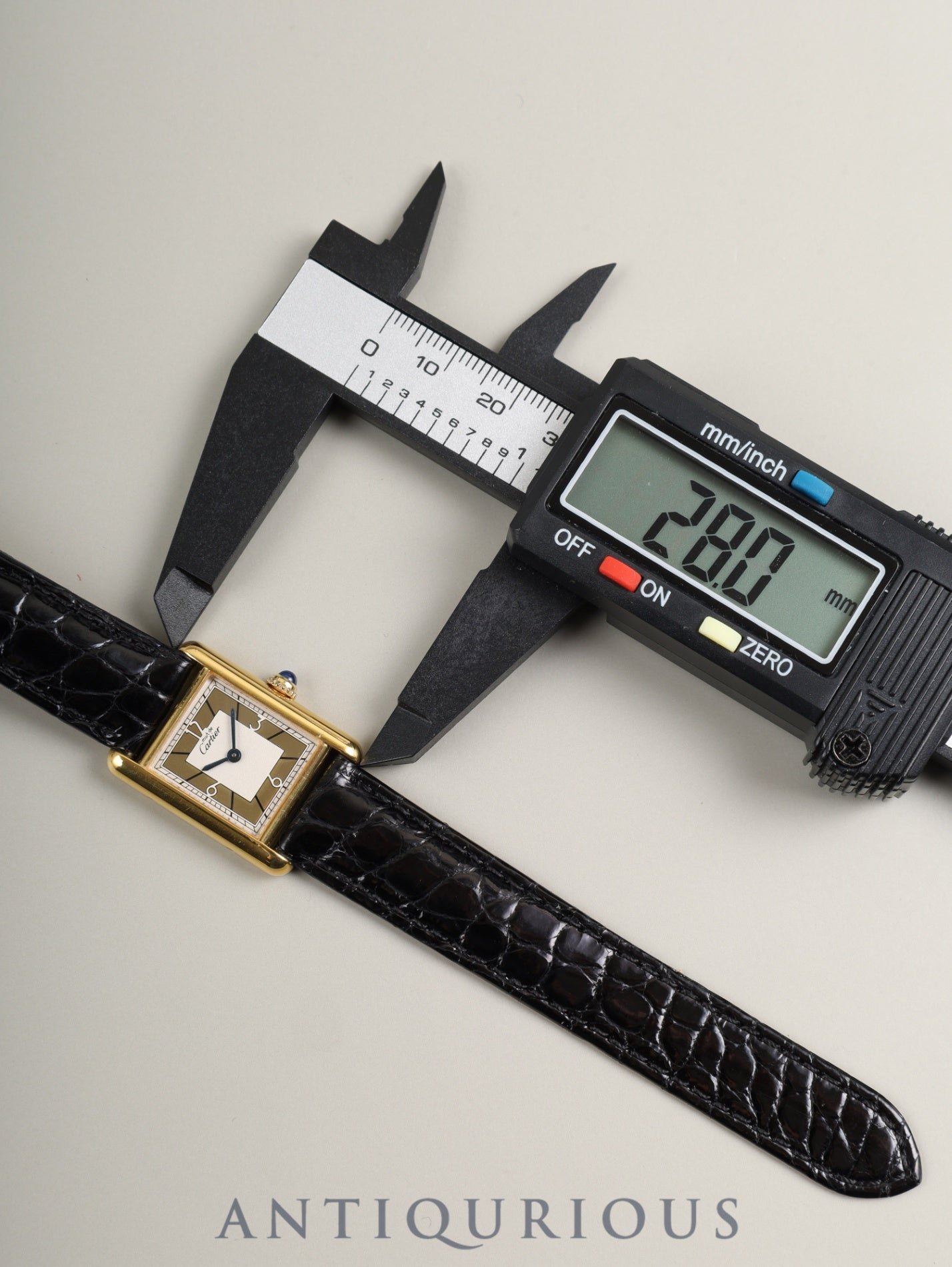 カルティエ マストタンク SM 限定500本 1615 クォーツ Cal.057 SV925 革 純正Dバックル(GP)ゴールドセクター文字盤(SWISS表記)オーバーホール済み 新品仕上げ済み