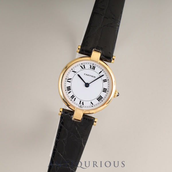 Cartier Vendome VLC SM 84734553 / 81002 Quartz Cal.81 750 Leather Genuine Buckle (GP) White Roman Dial Overhauled