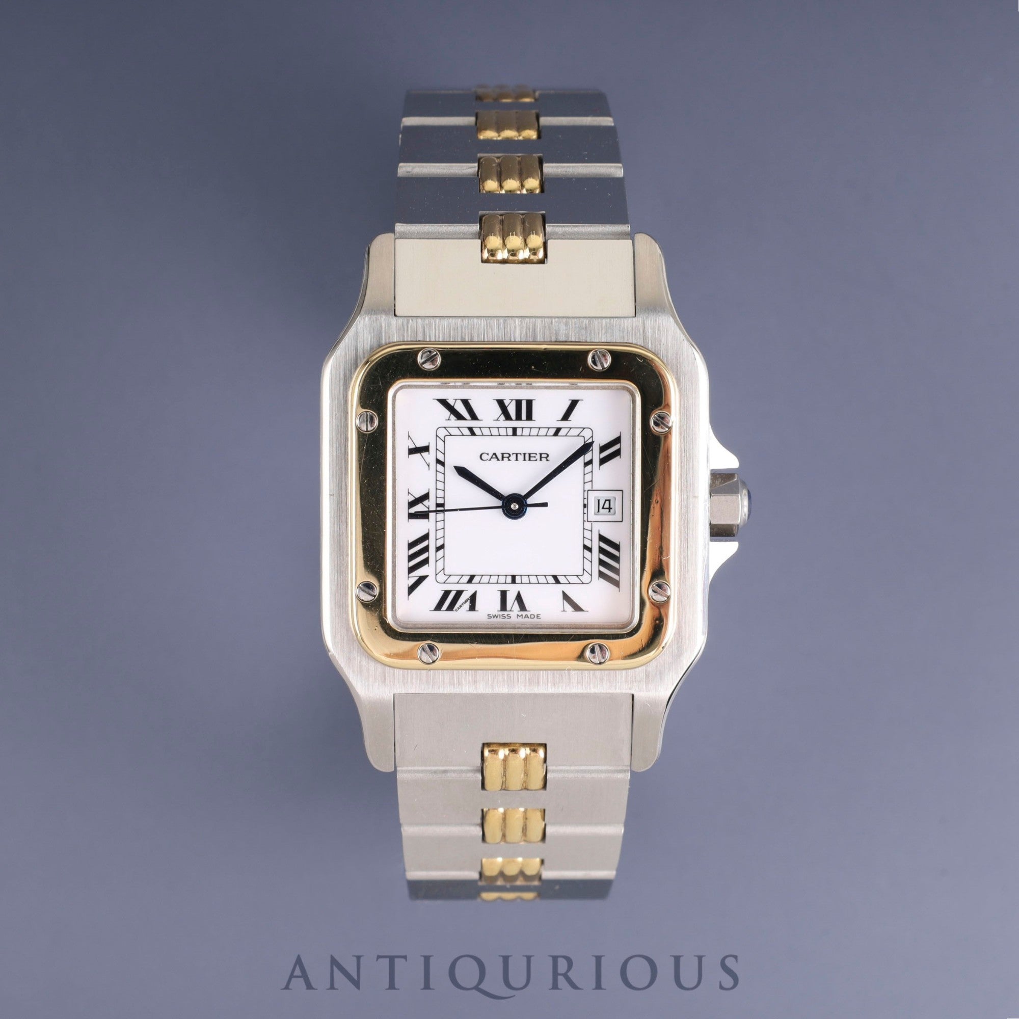 カルティエ サントス カレ LM 2961 自動巻き SS/YG SS/YG ホワイトローマン文字盤 カルティエブティックにてコンプリートサービス(フルメンテナンス)済み