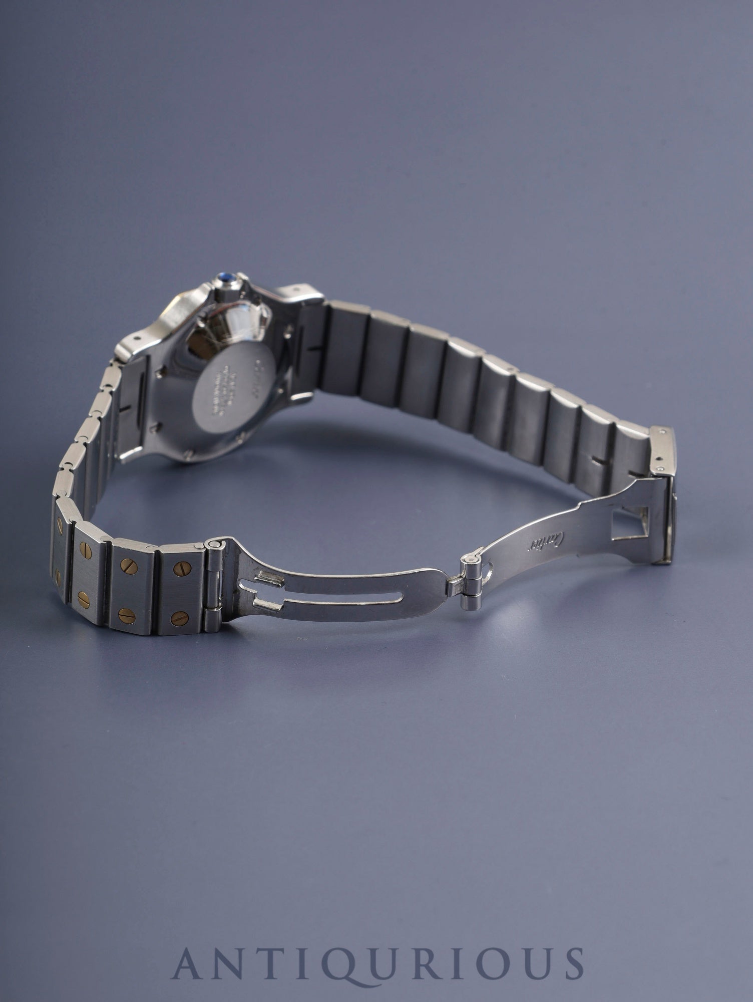 カルティエ サントス オクタゴン LM 2966 AC17.99gr 自動巻き SS×YG SS×YG ホワイトローマン文字盤 箱 保証書(1982年)修理明細書(印刷)タグ カルティエブティックにてコンプリートサービス(フルメンテナンス)済み