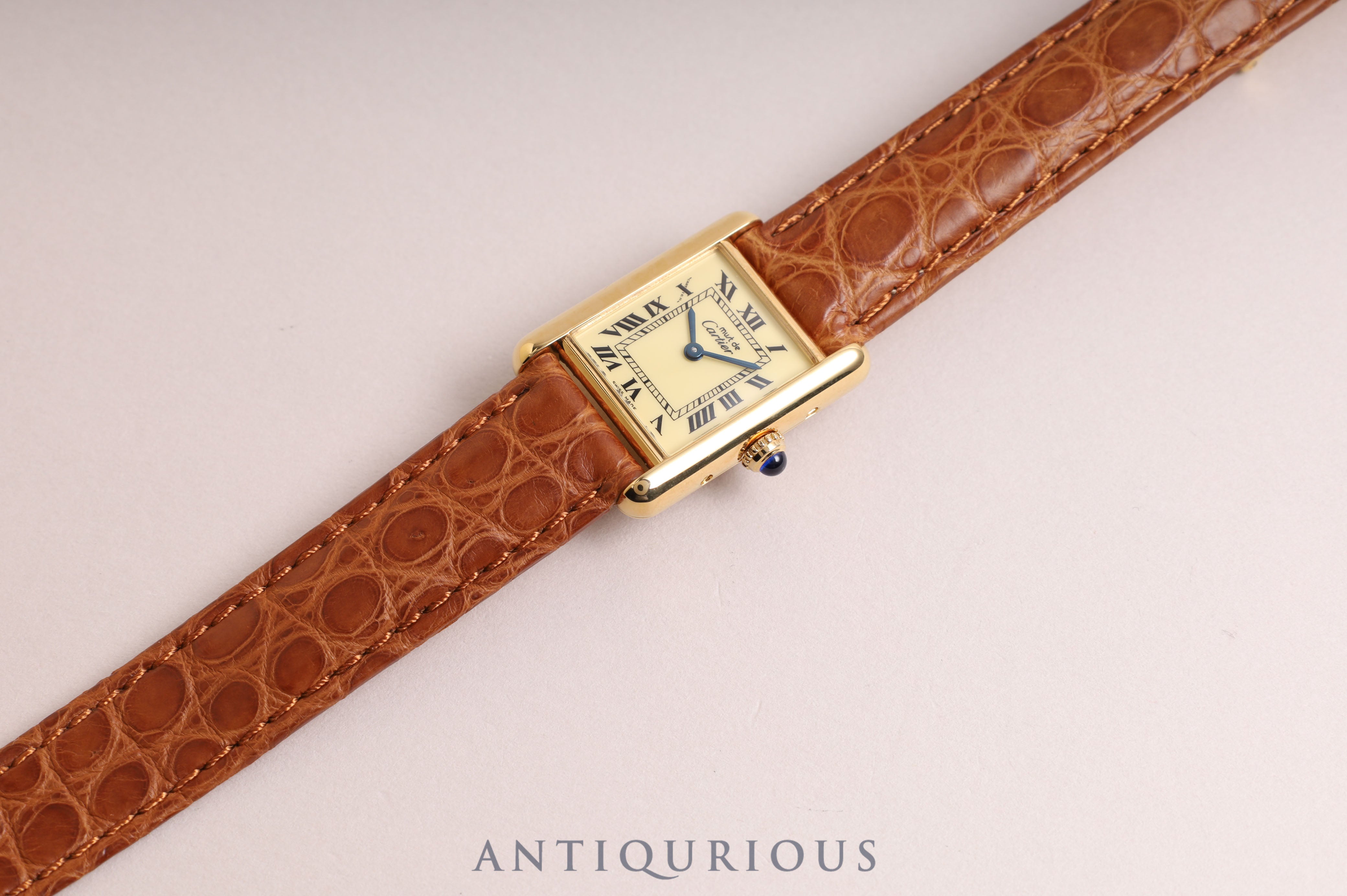 カルティエ マストタンク SM QZ アイボリーローマン文字盤