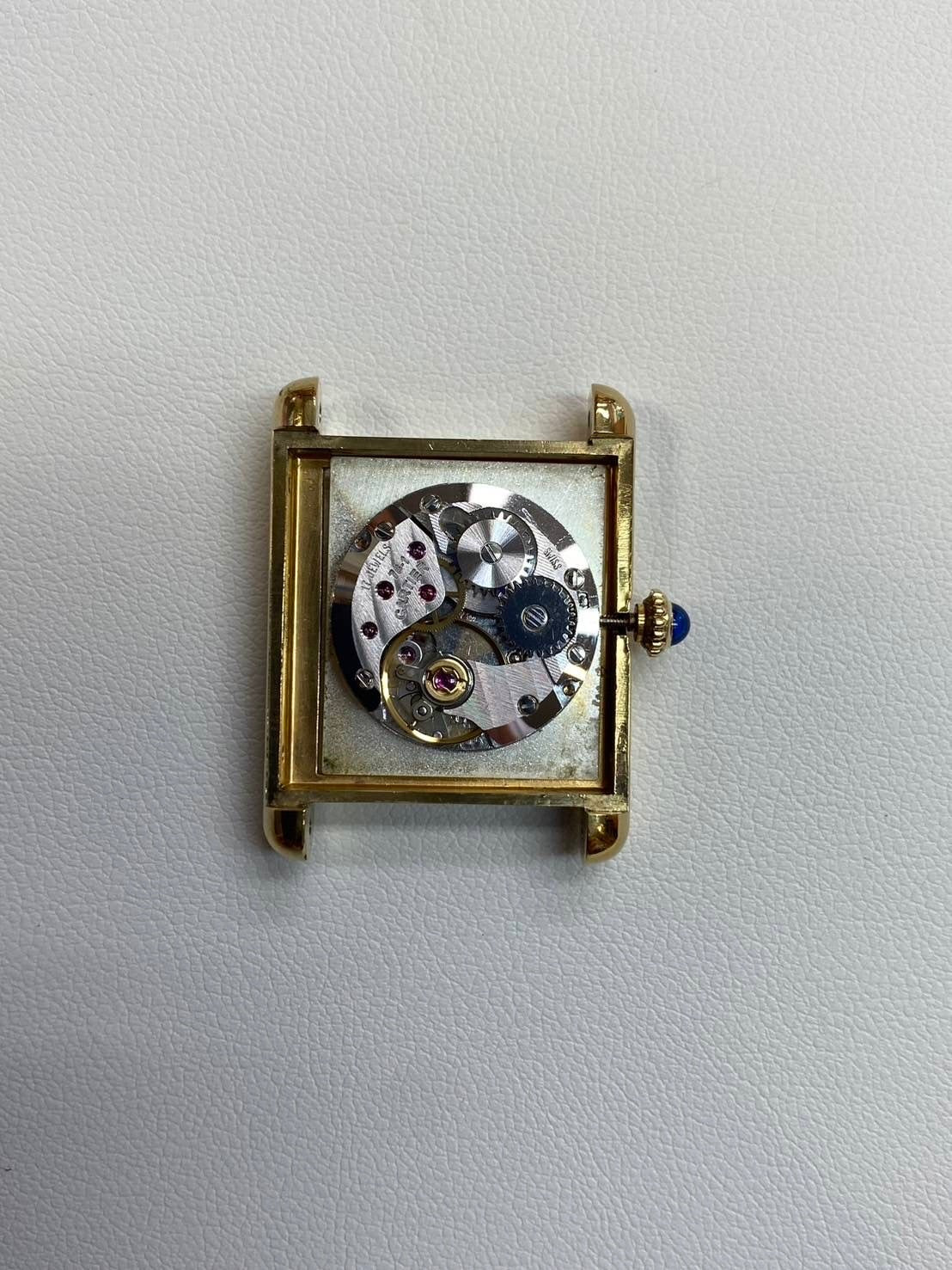 Cartier Must Tank LM 81974053 Manual winding Cal.78-1 SV925 Leather Genuine buckle (GP) Ivory Roman dial Circa 1976-Early 1980s Overhauled