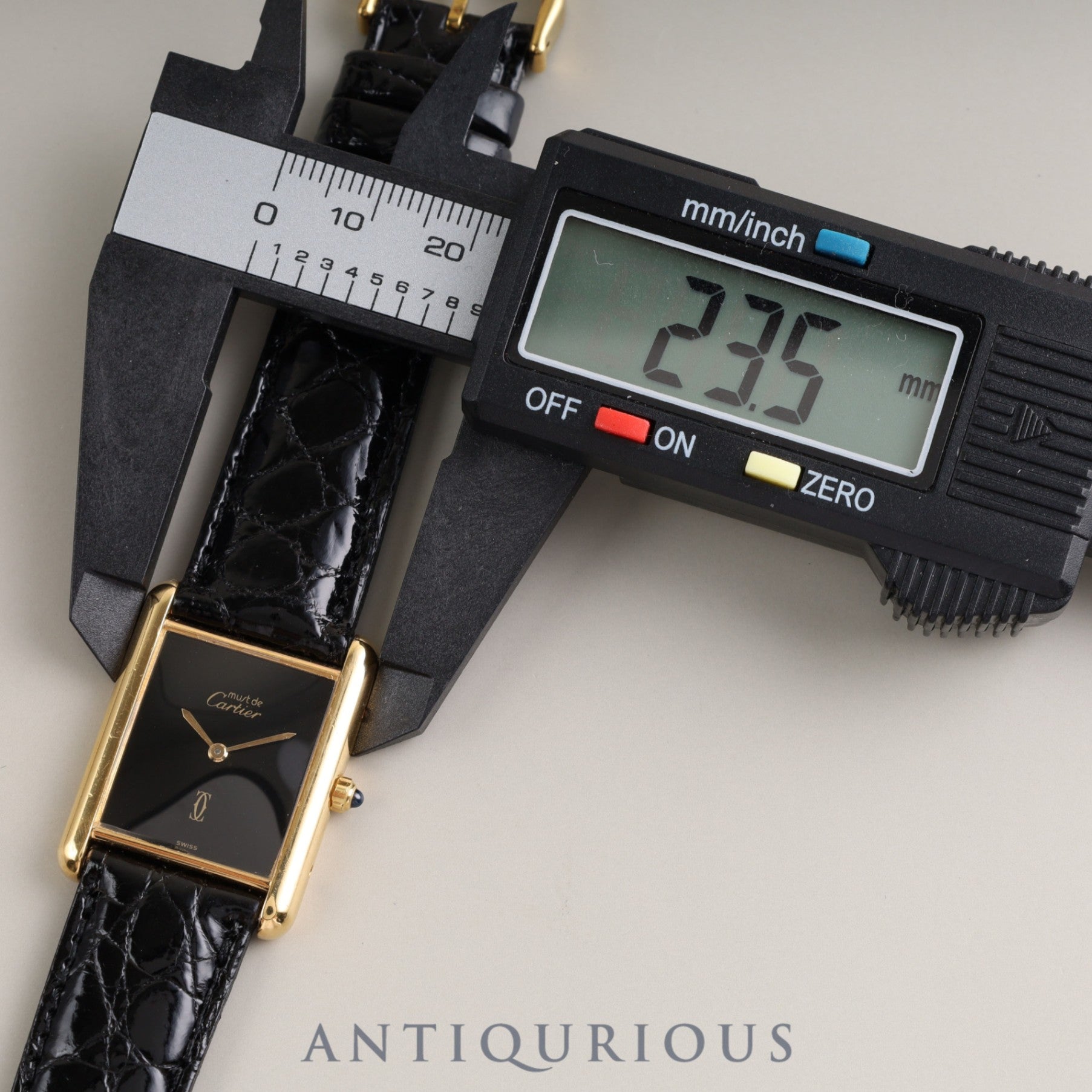 Cartier Must Tank LM QZ 6 81006 SV925 Black Onyx Dial