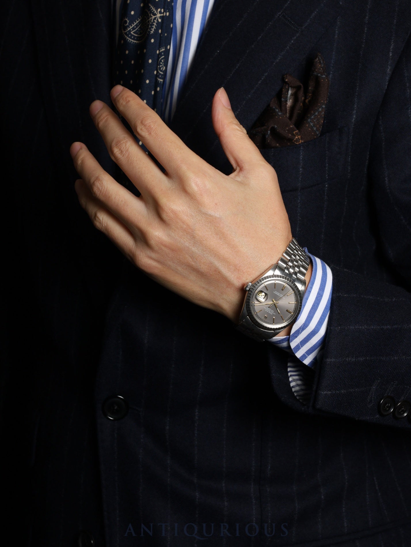 Rolex Datejust 1603 Automatic Caliber 1570 Stainless Steel Sigma Dial Gray Dial 36mm No. 36 (1972) Overhauled