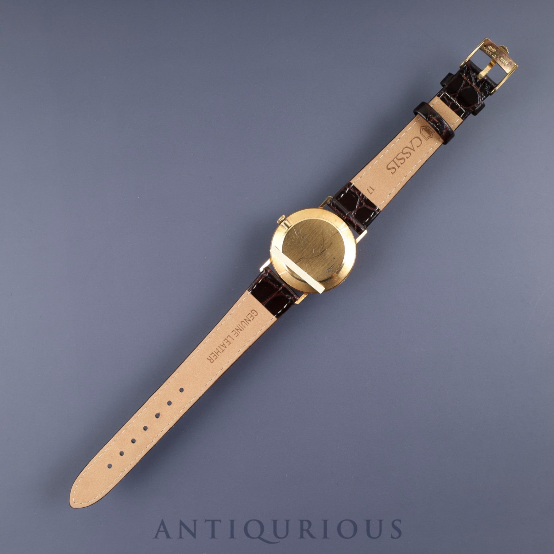 Rolex Cellini 4112 Manual Winding Cal. 1601 750 Leather Strap Genuine Buckle (GP) Gold Dial 43 Series (1975) Warranty (1984) Overhauled