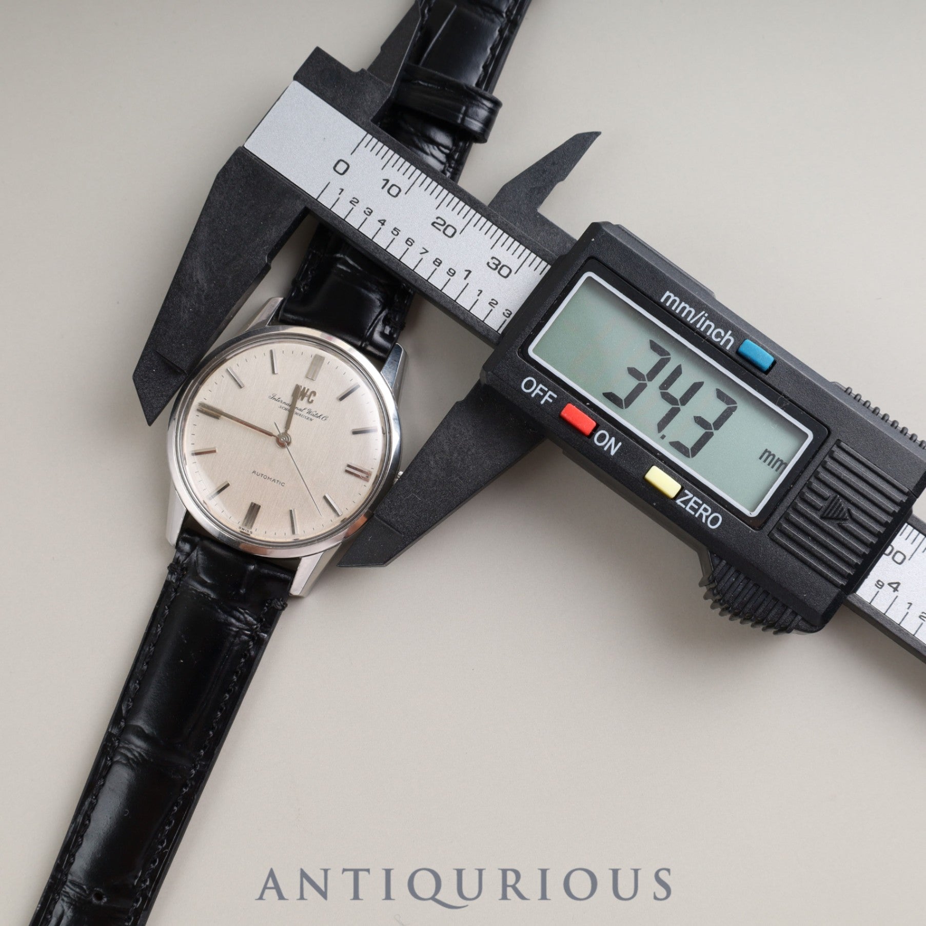 IWC Old Inter Automatic Cal.854 SS Leather Silver Dial Box Warranty (1972) IWC