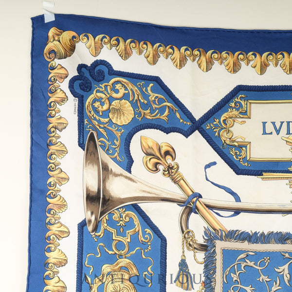 エルメス スカーフ カレ90 白い馬に乗ったルイ14世 SILK100%